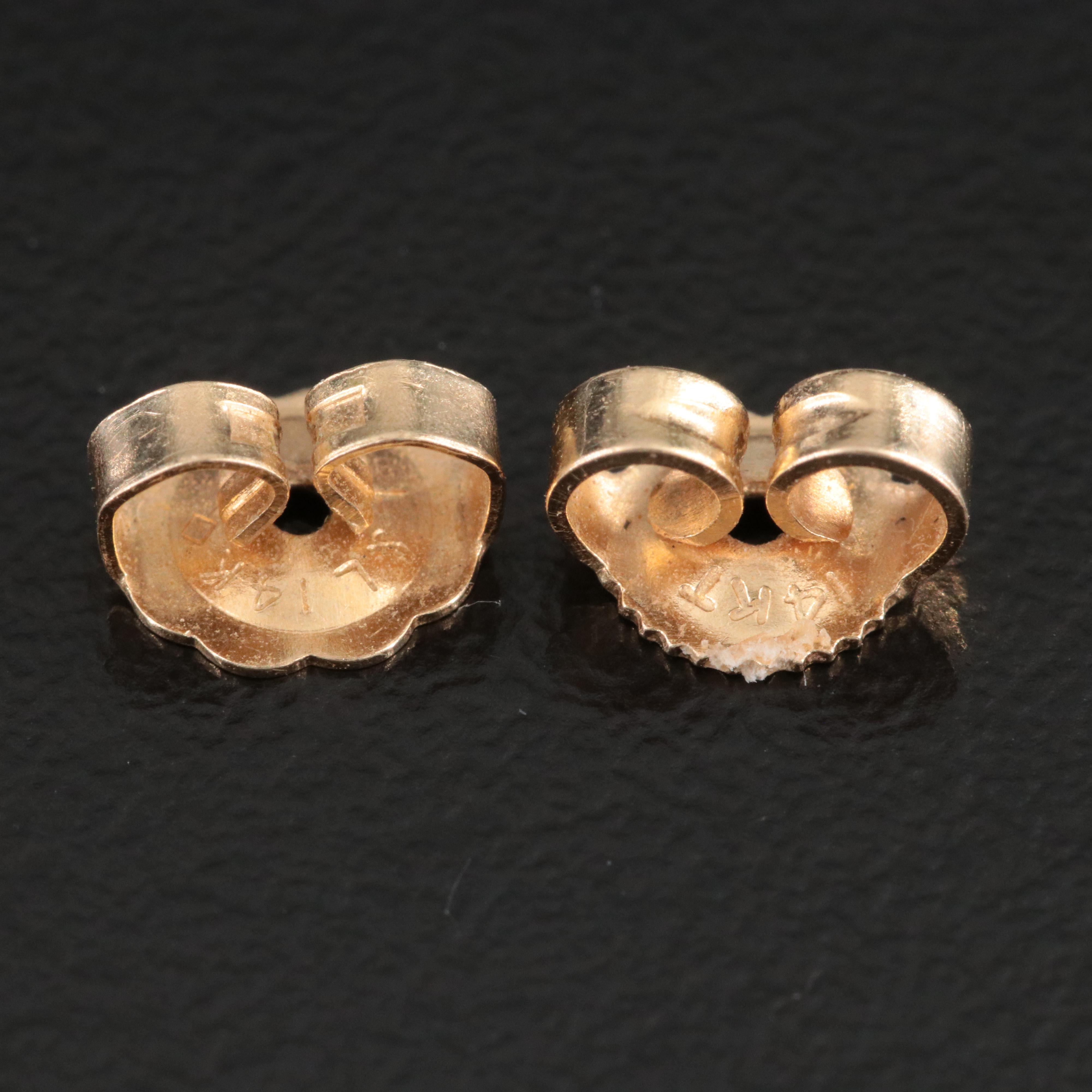 14K Ruby and Diamond Earrings