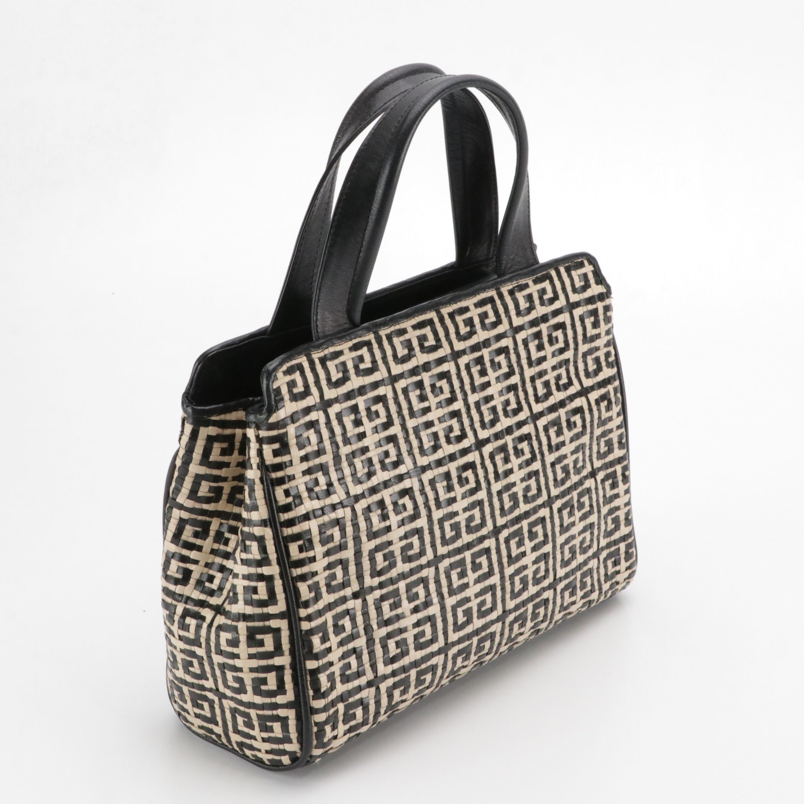 Givenchy Maroquinerie Woven Leather Top Handle Bag