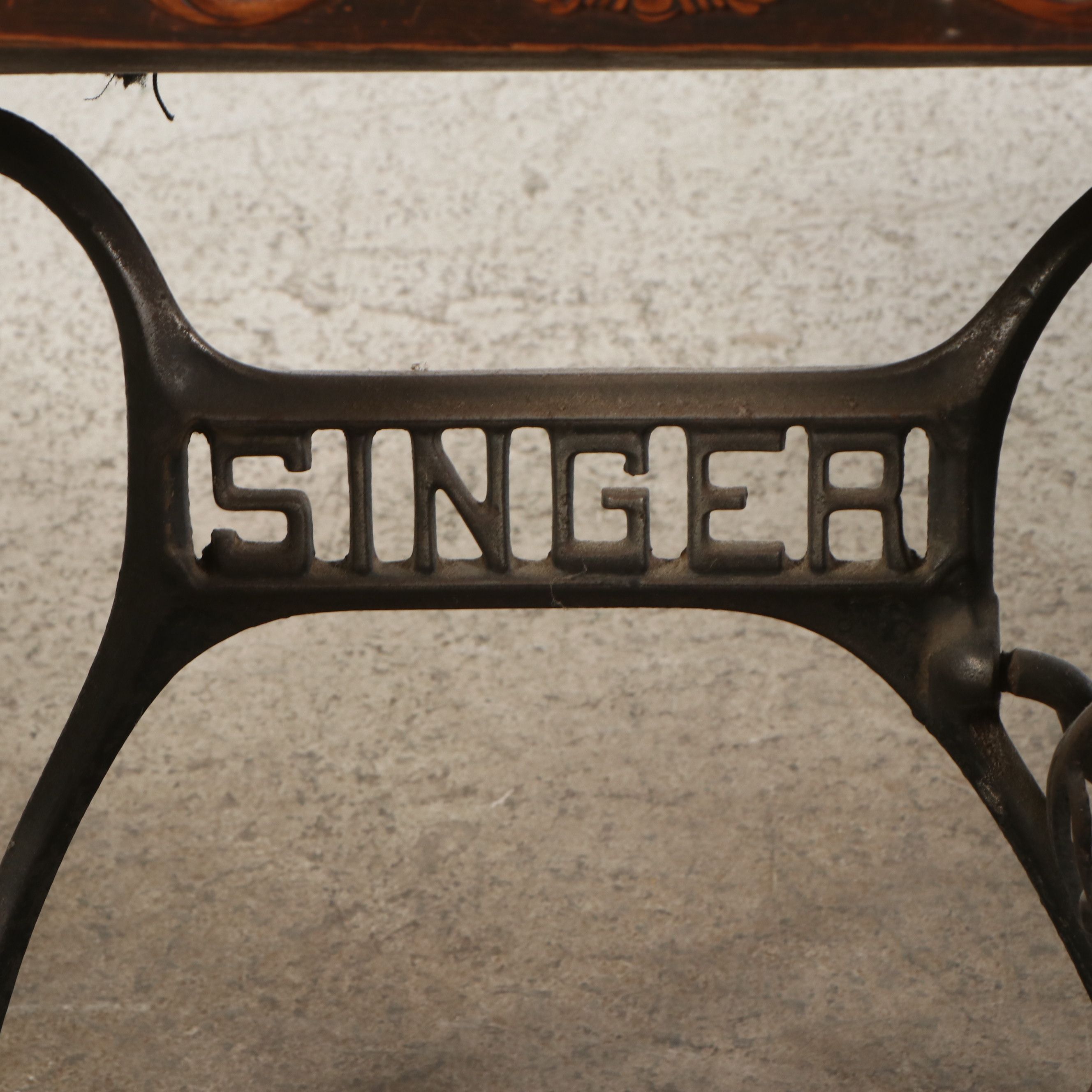 Singer Model 27 Sewing Machine with Oak Five-Drawer Treadle Table, c. 1909