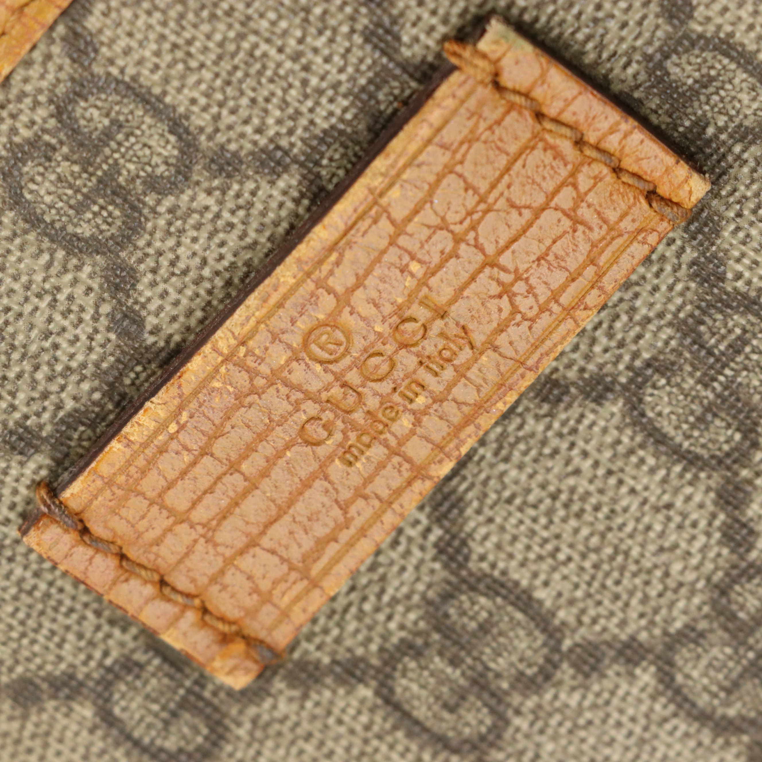 Gucci GG Supreme Canvas and Leather Trimmed Large Joy Tote