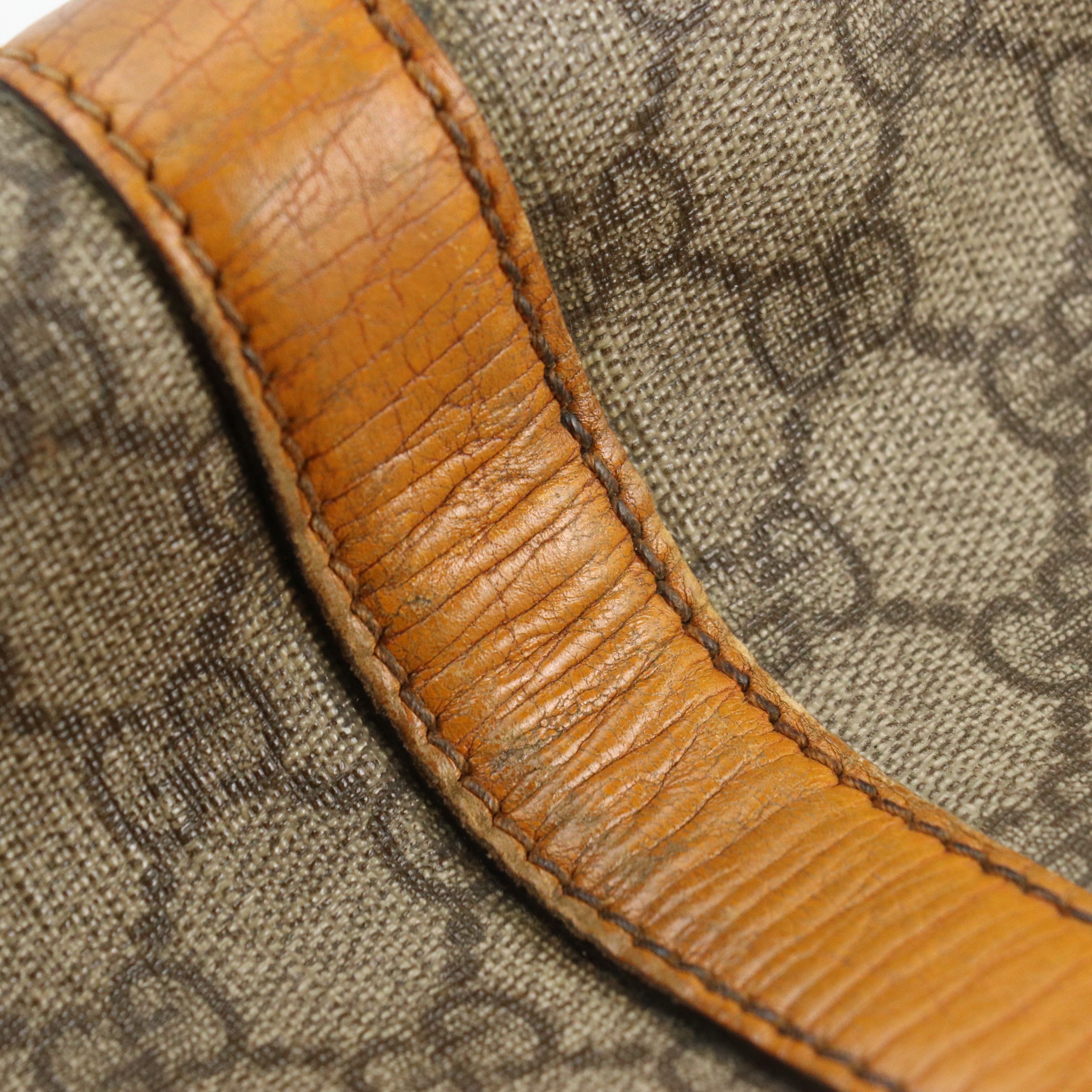 Gucci GG Supreme Canvas and Leather Trimmed Large Joy Tote