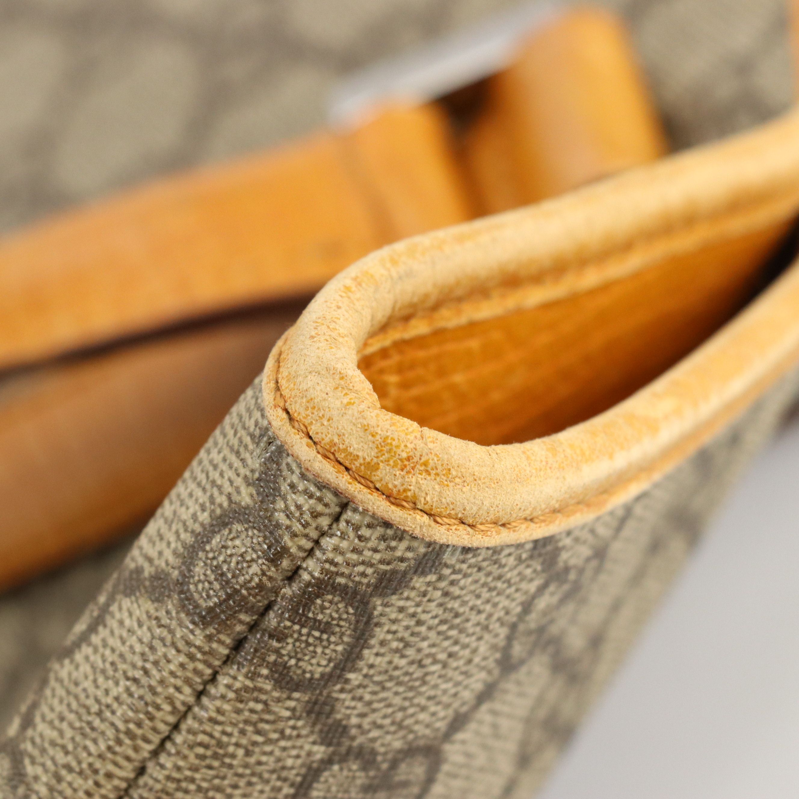 Gucci GG Supreme Canvas and Leather Trimmed Large Joy Tote