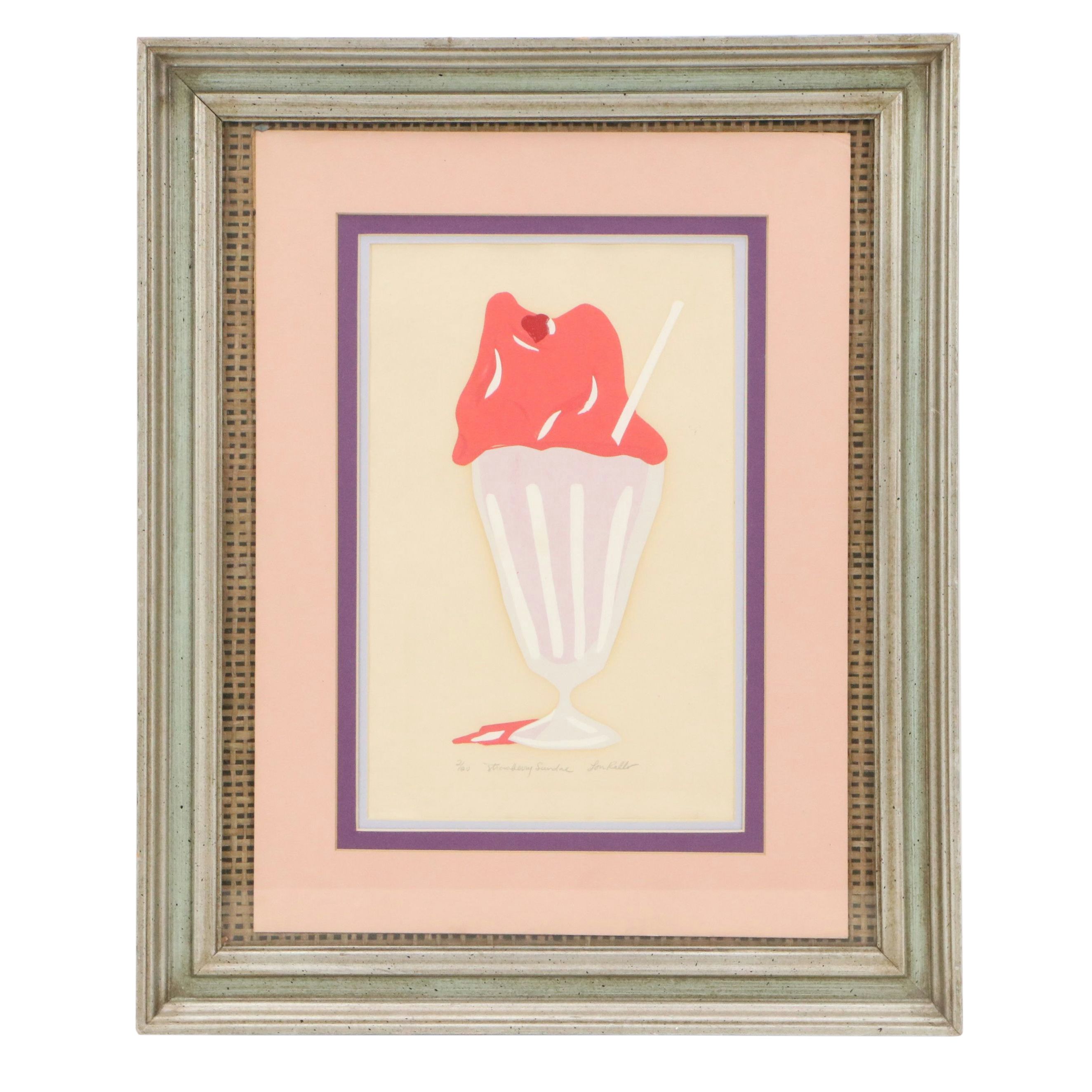 Lou Rallo Screenprint "Strawberry Sunday," Late 20th Century