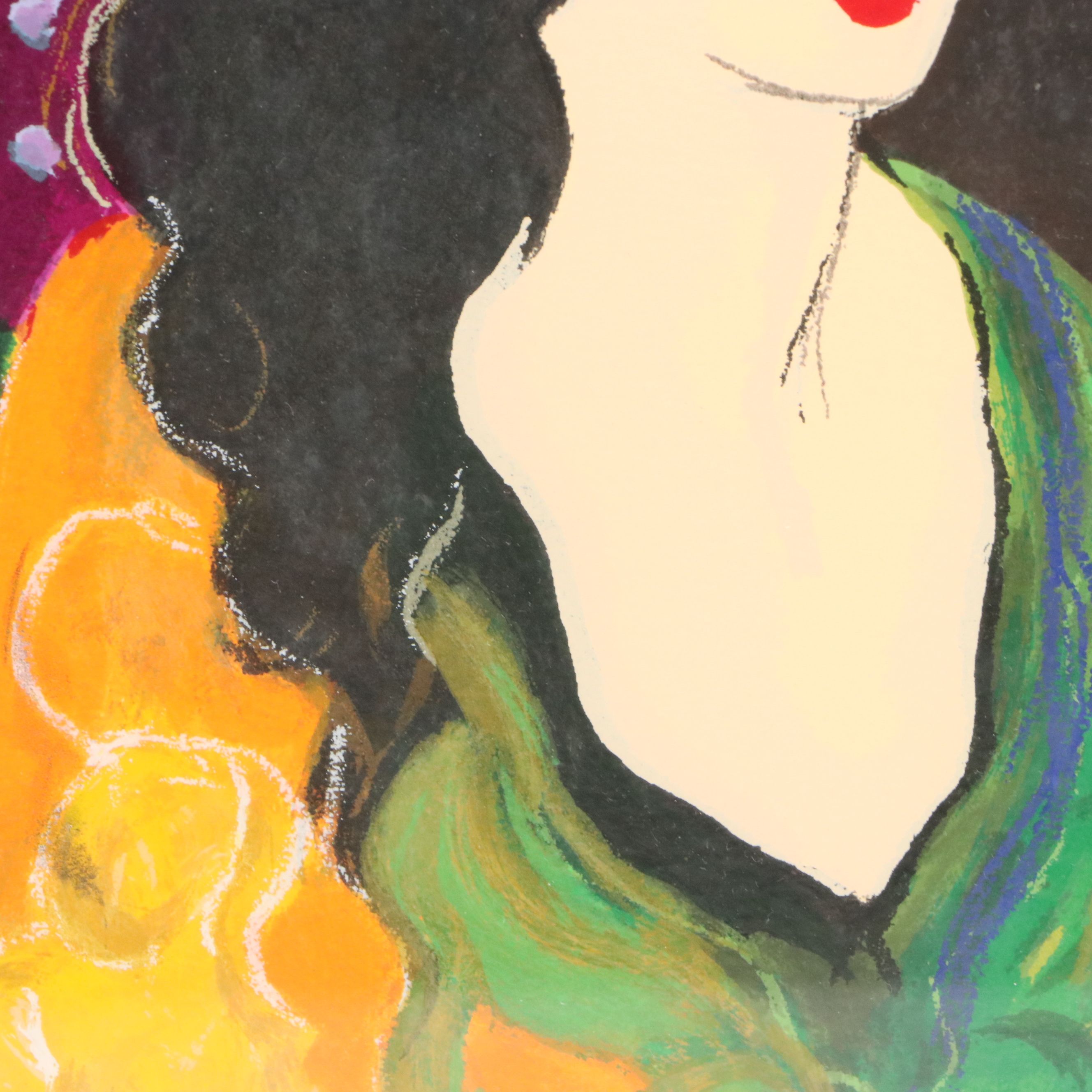 Itzchak Tarkay Screenprint "Erika in Hat," late 20th century