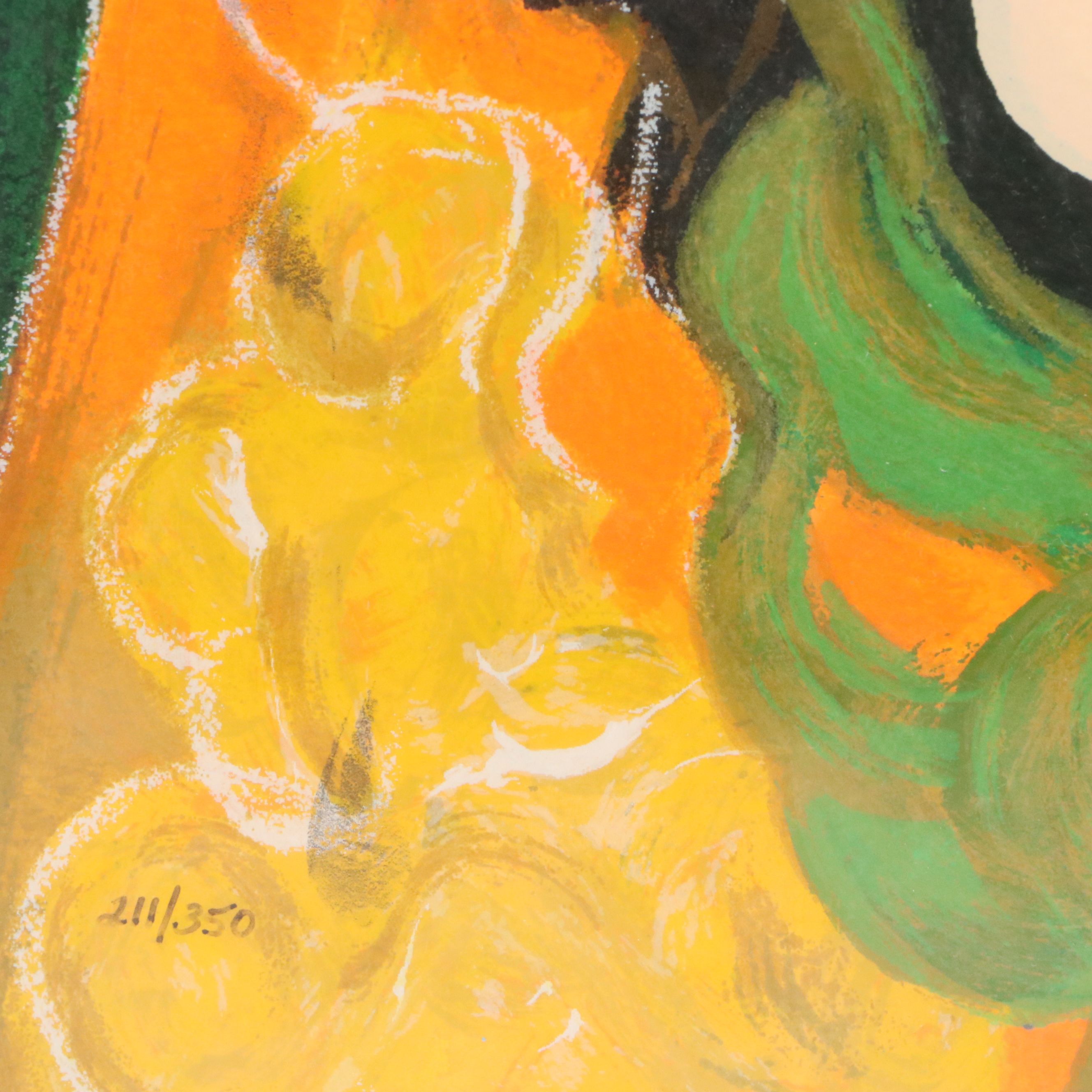 Itzchak Tarkay Screenprint "Erika in Hat," late 20th century