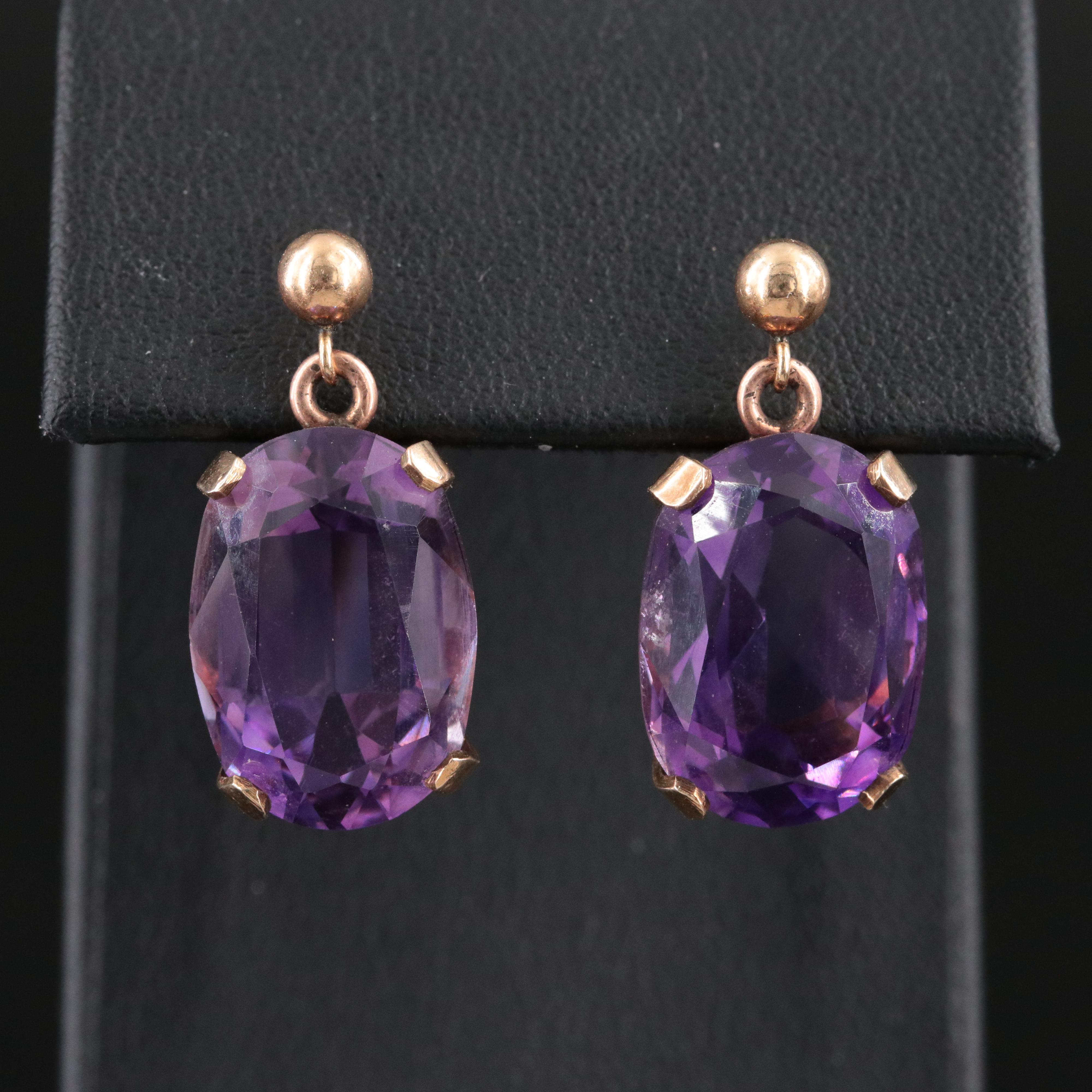 14K 18.02 CTW Amethyst Earrings