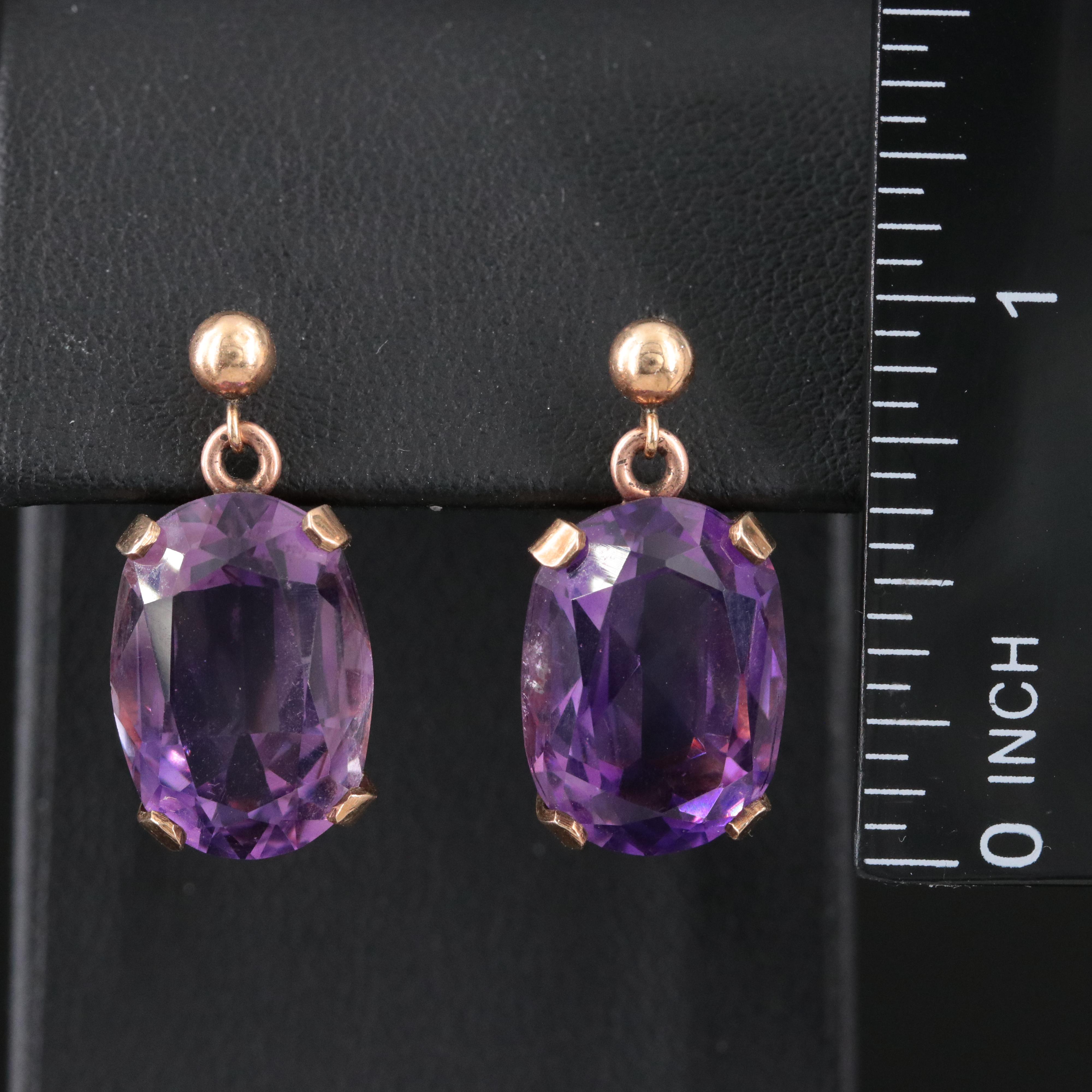 14K 18.02 CTW Amethyst Earrings