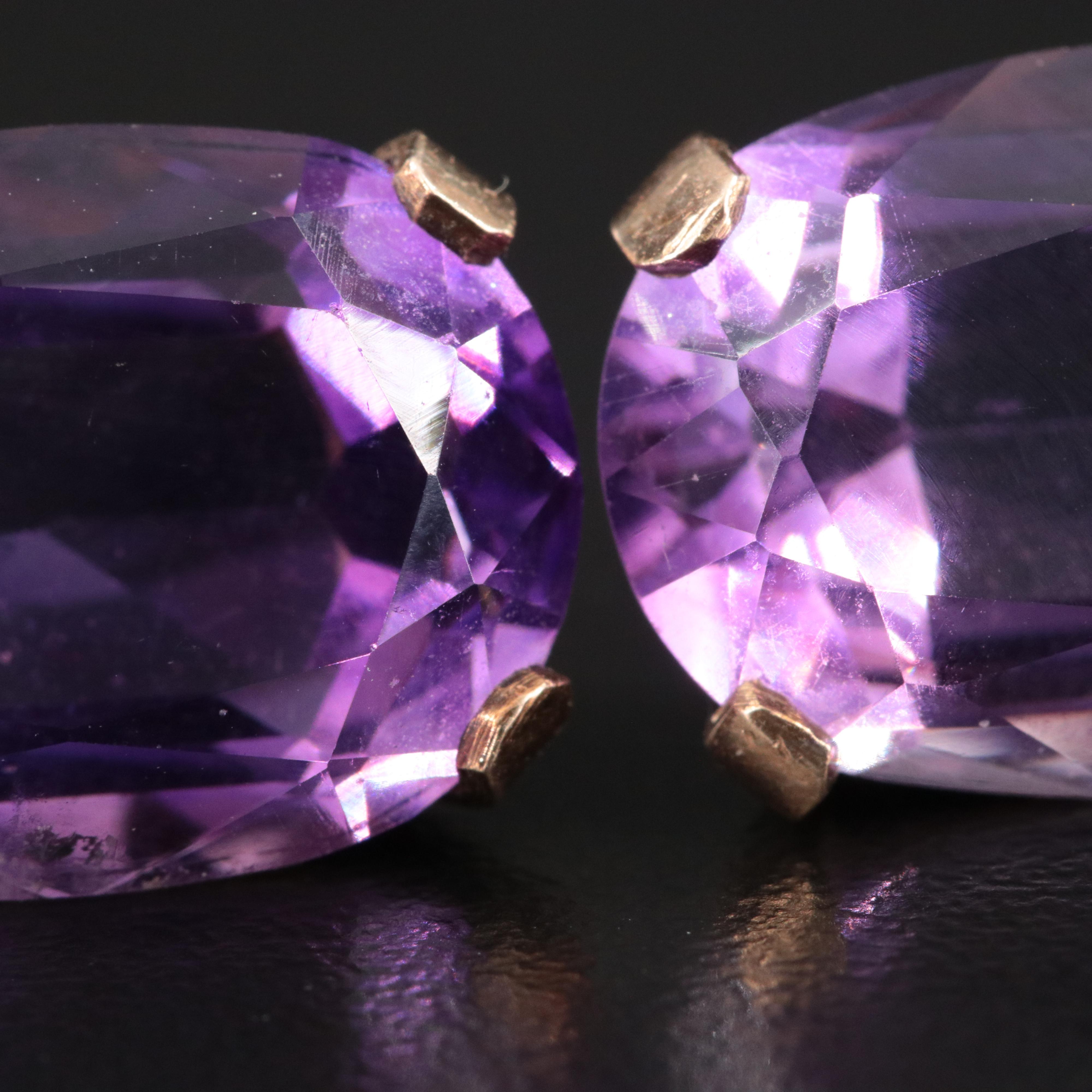 14K 18.02 CTW Amethyst Earrings