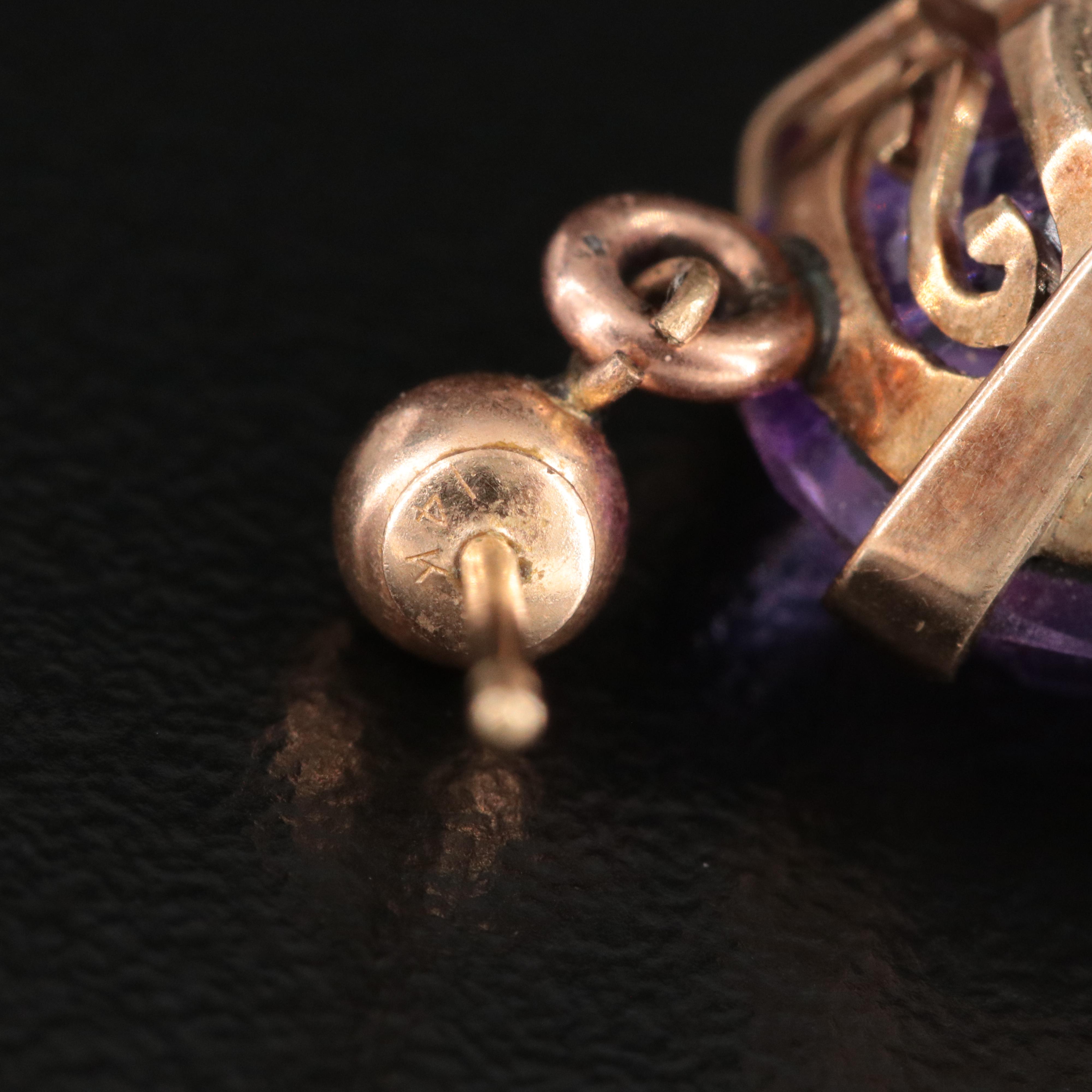 14K 18.02 CTW Amethyst Earrings