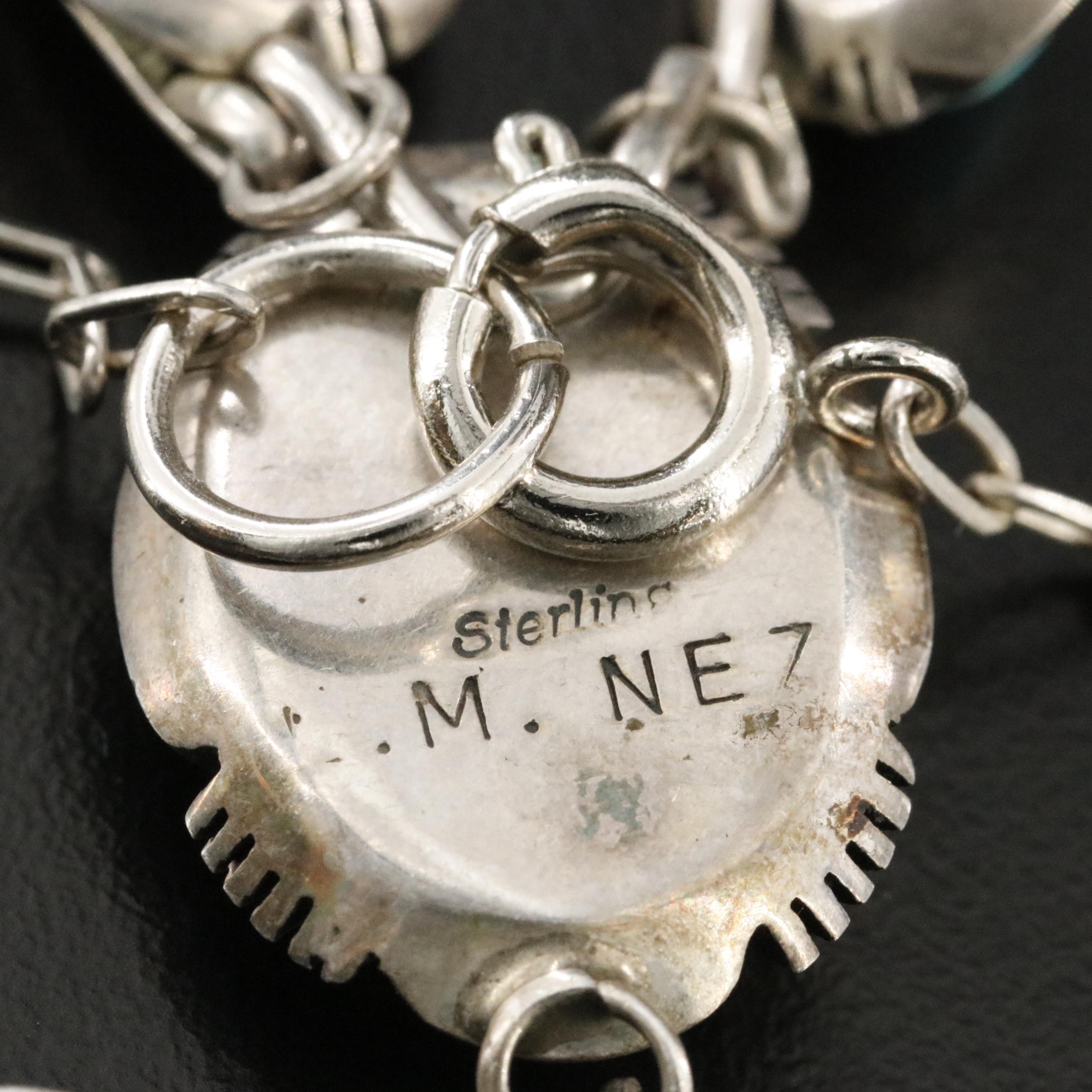 Leonard & Marian Nez Navajo Diné Sterling Turquoise Necklace