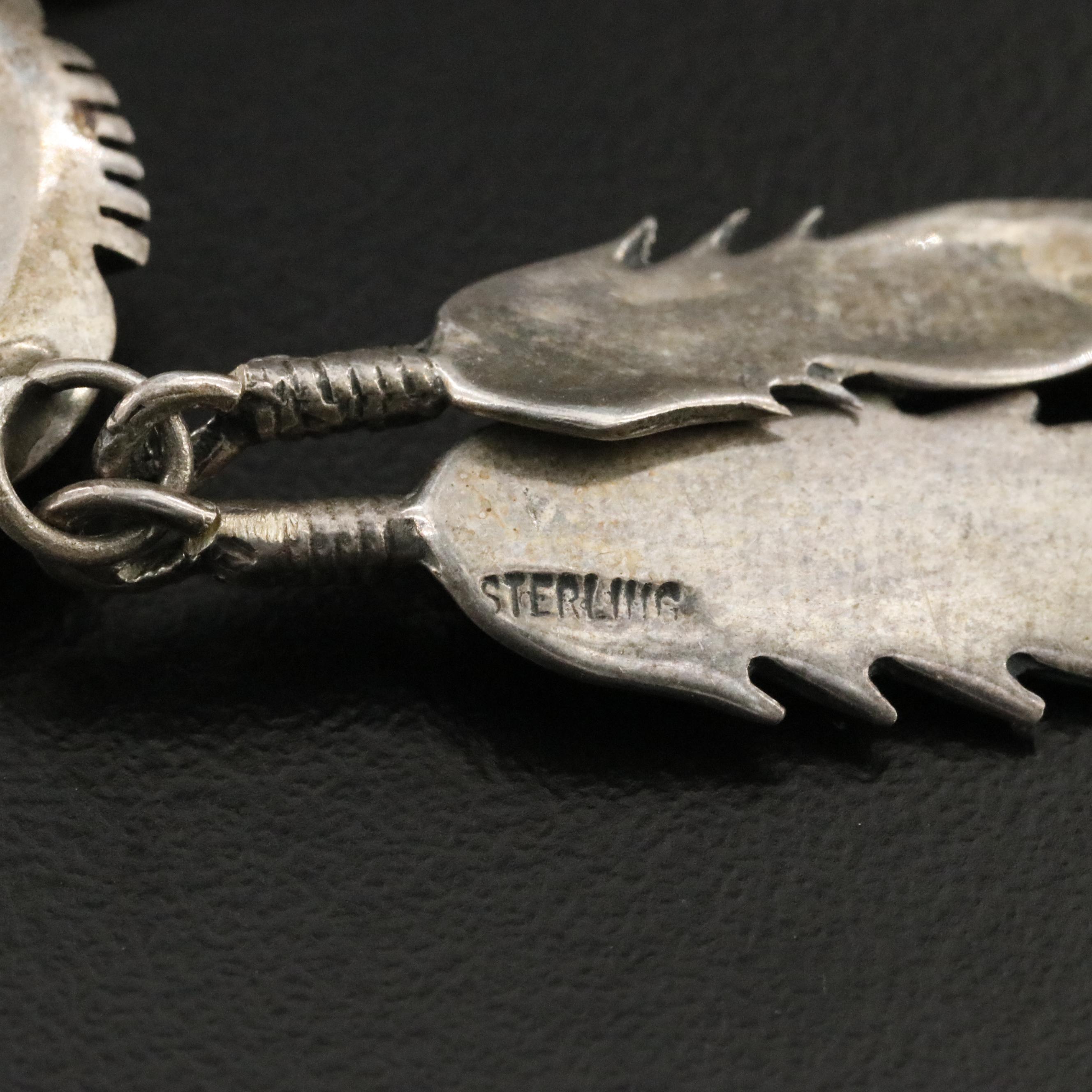 Leonard & Marian Nez Navajo Diné Sterling Turquoise Necklace