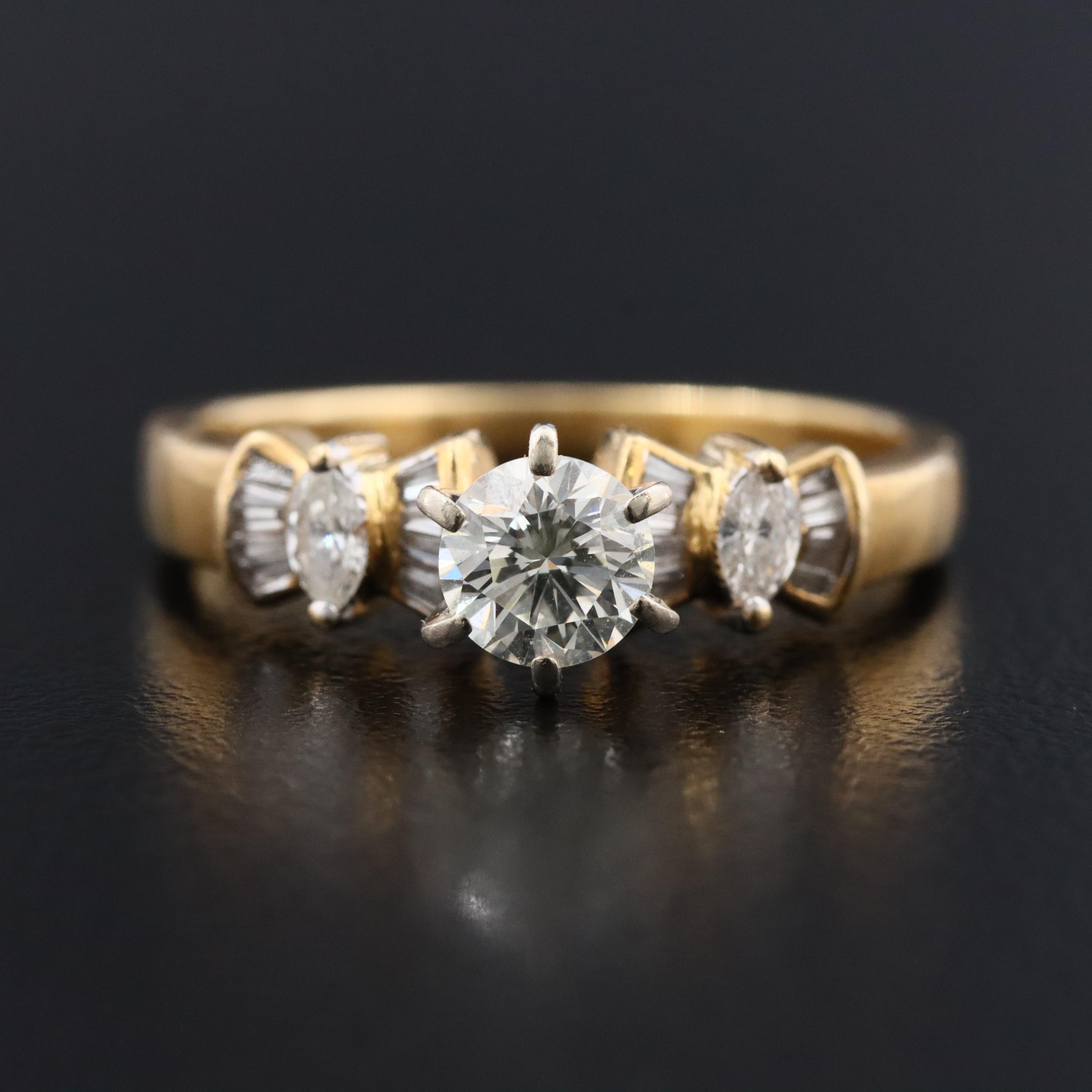 18K 0.75 CTW Diamond Ring