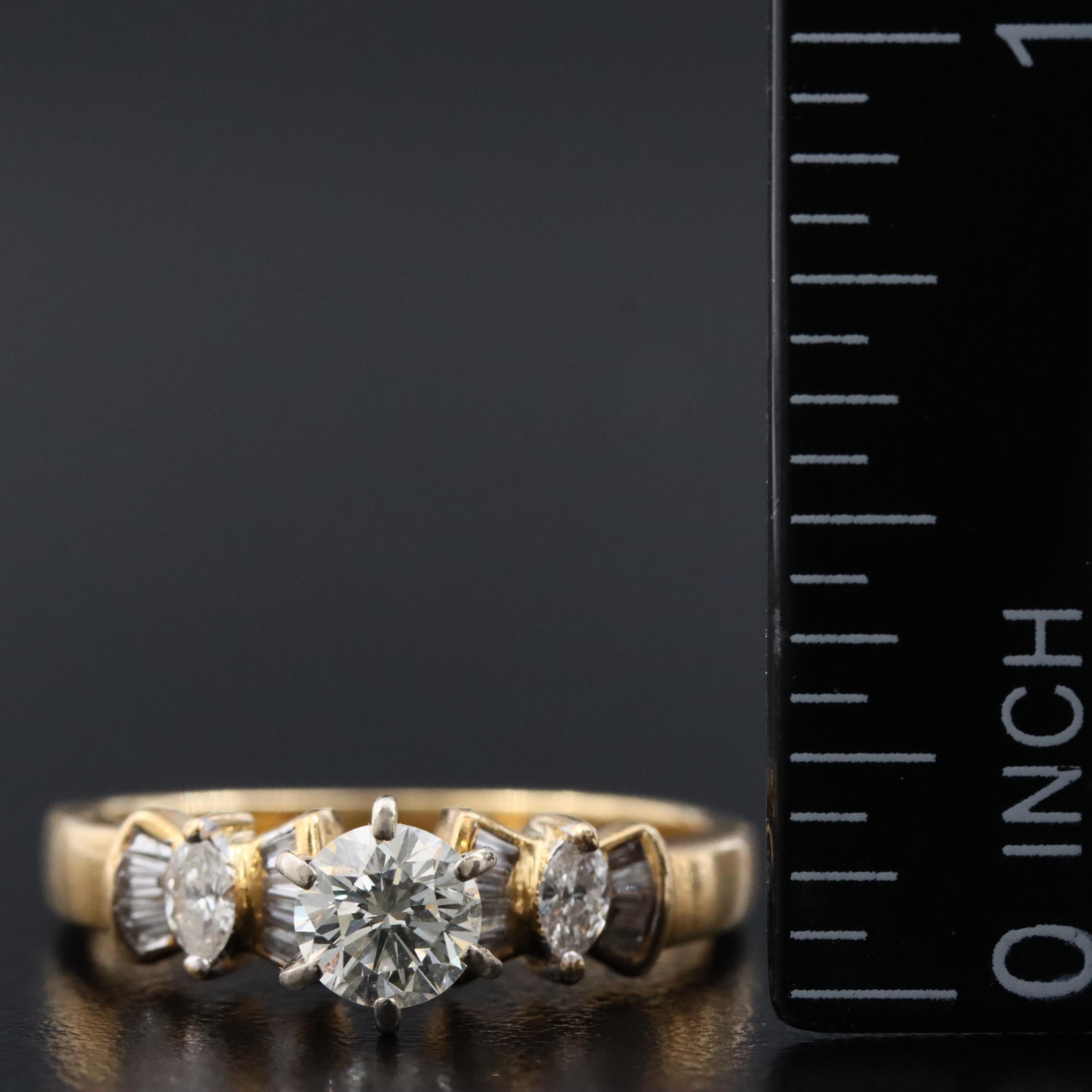 18K 0.75 CTW Diamond Ring