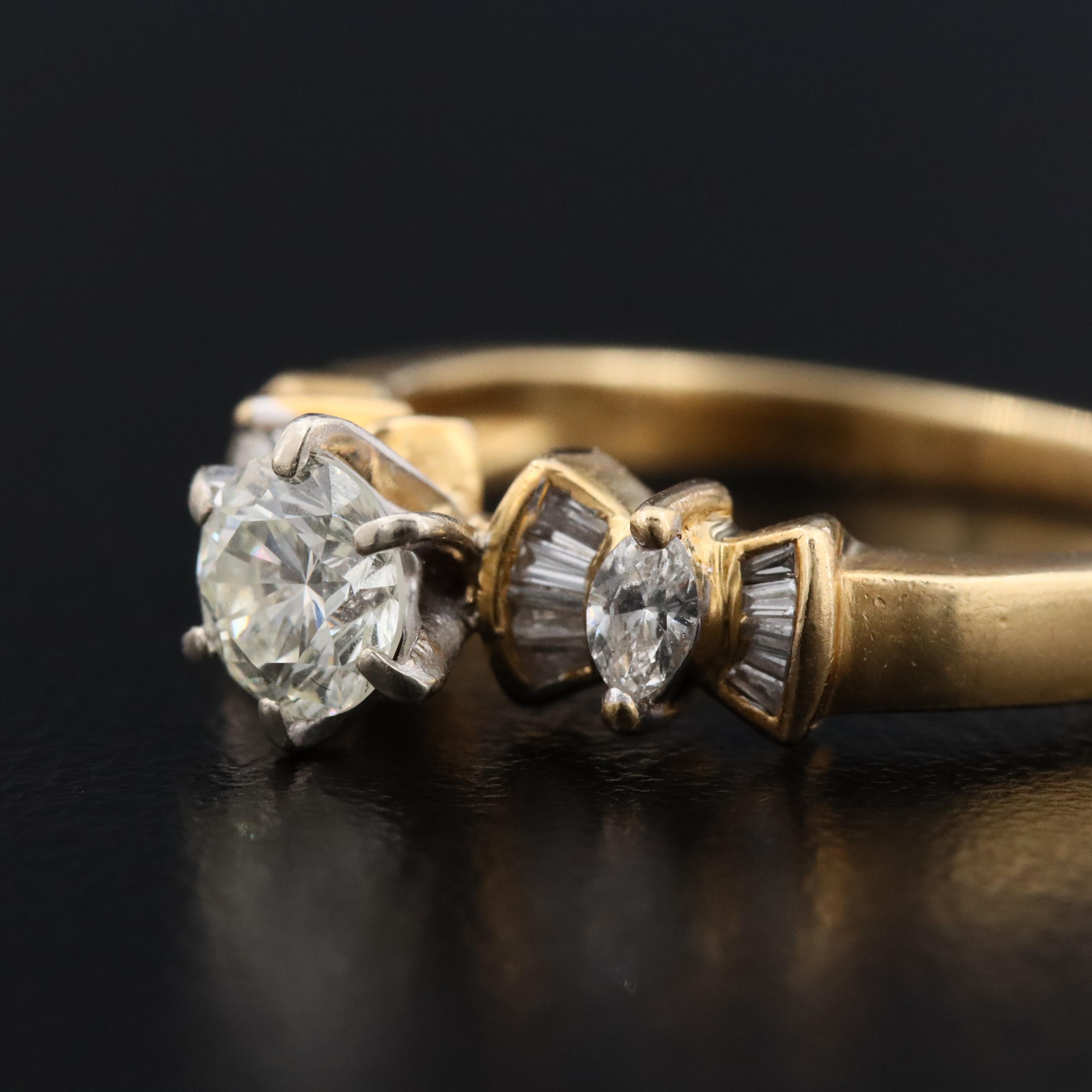 18K 0.75 CTW Diamond Ring