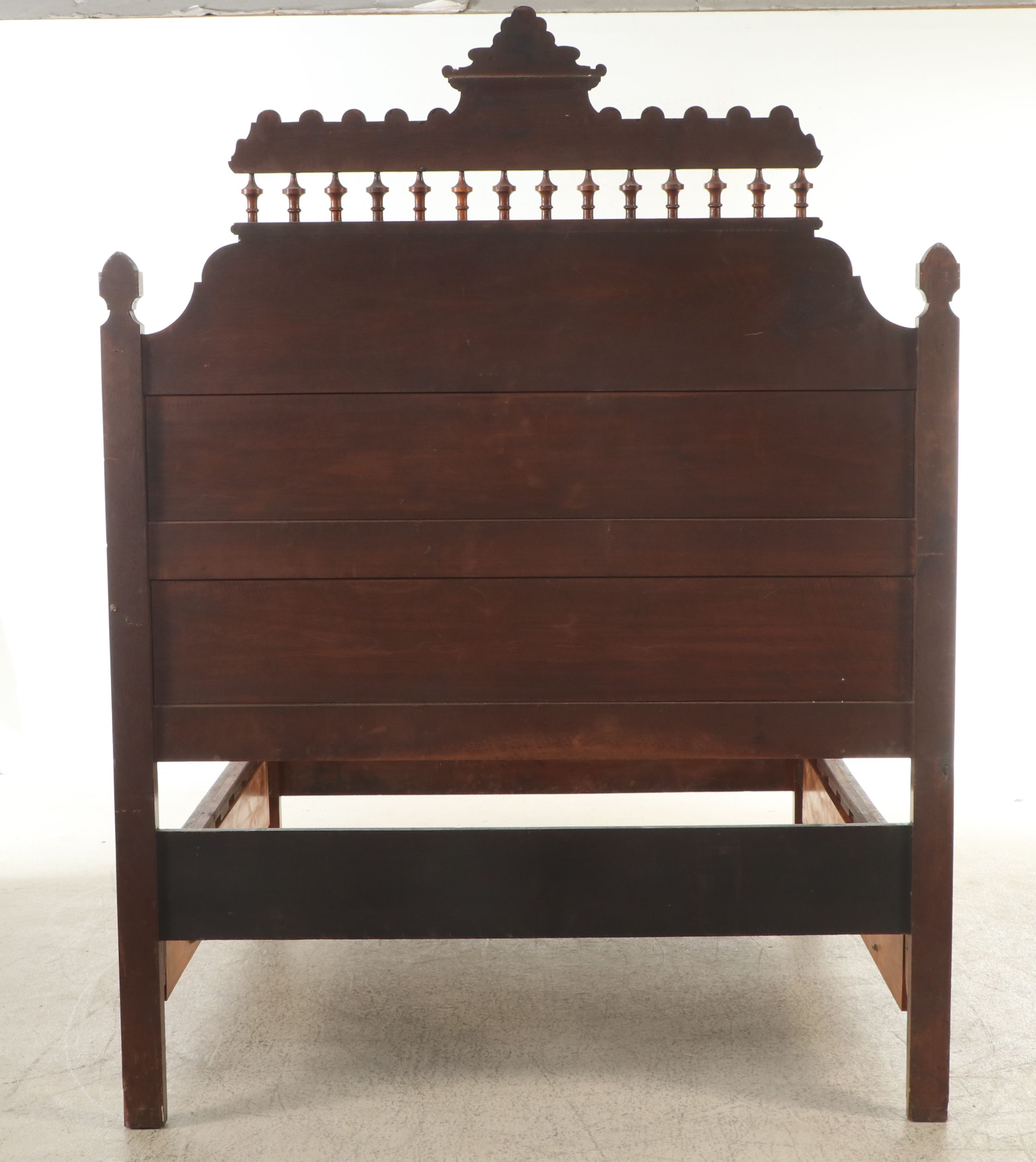 Eastlake Style Carved Walnut Bed Frame, Late 19th Century