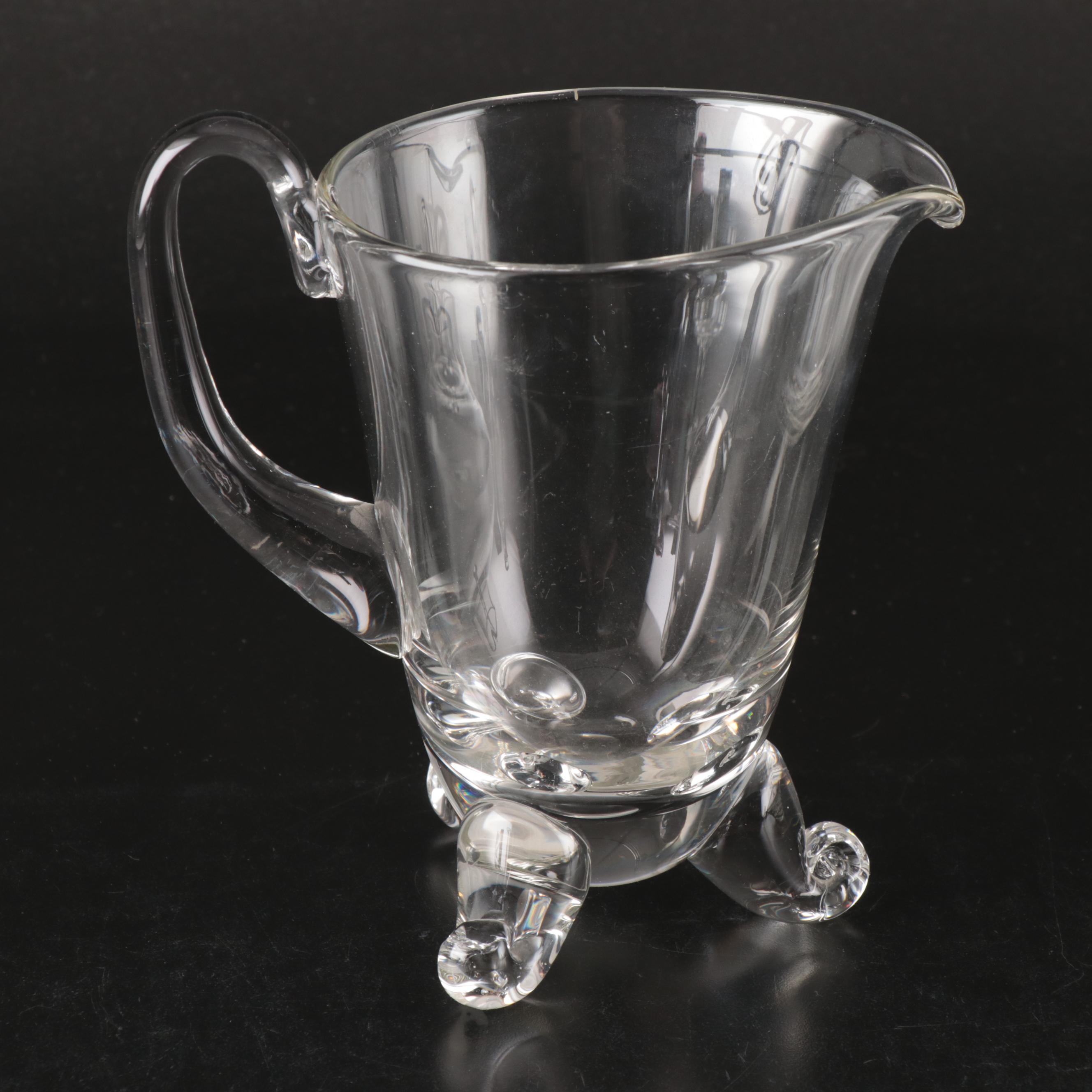 Glass Footed Pitcher, Glass Compote, Vase, and More Glass Tableware