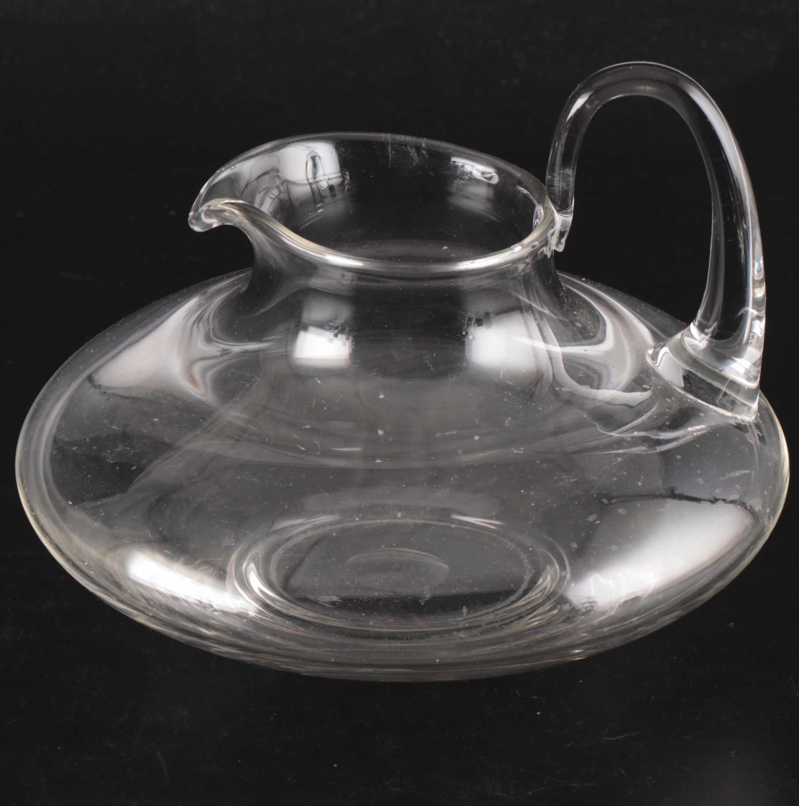 Glass Footed Pitcher, Glass Compote, Vase, and More Glass Tableware