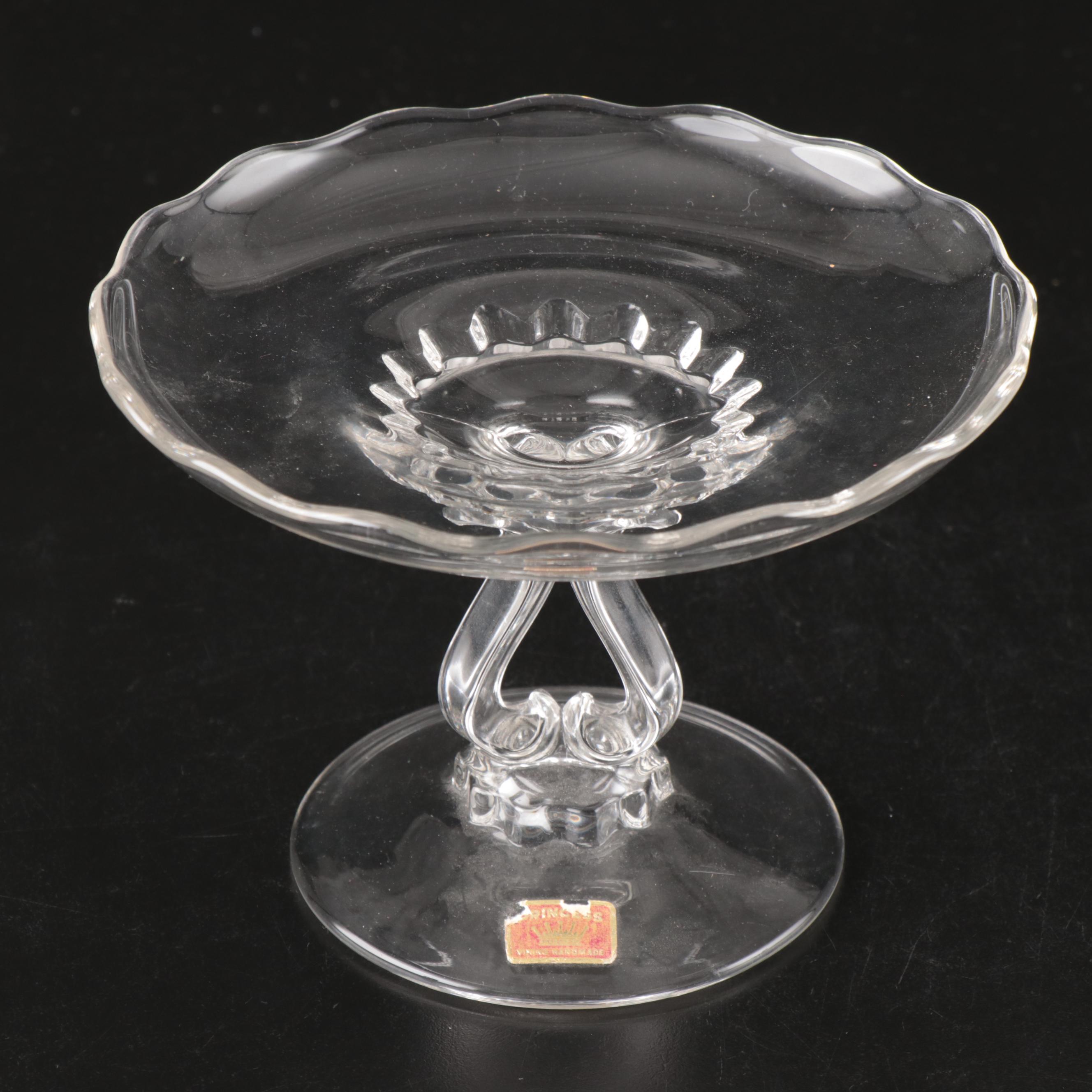 Glass Footed Pitcher, Glass Compote, Vase, and More Glass Tableware