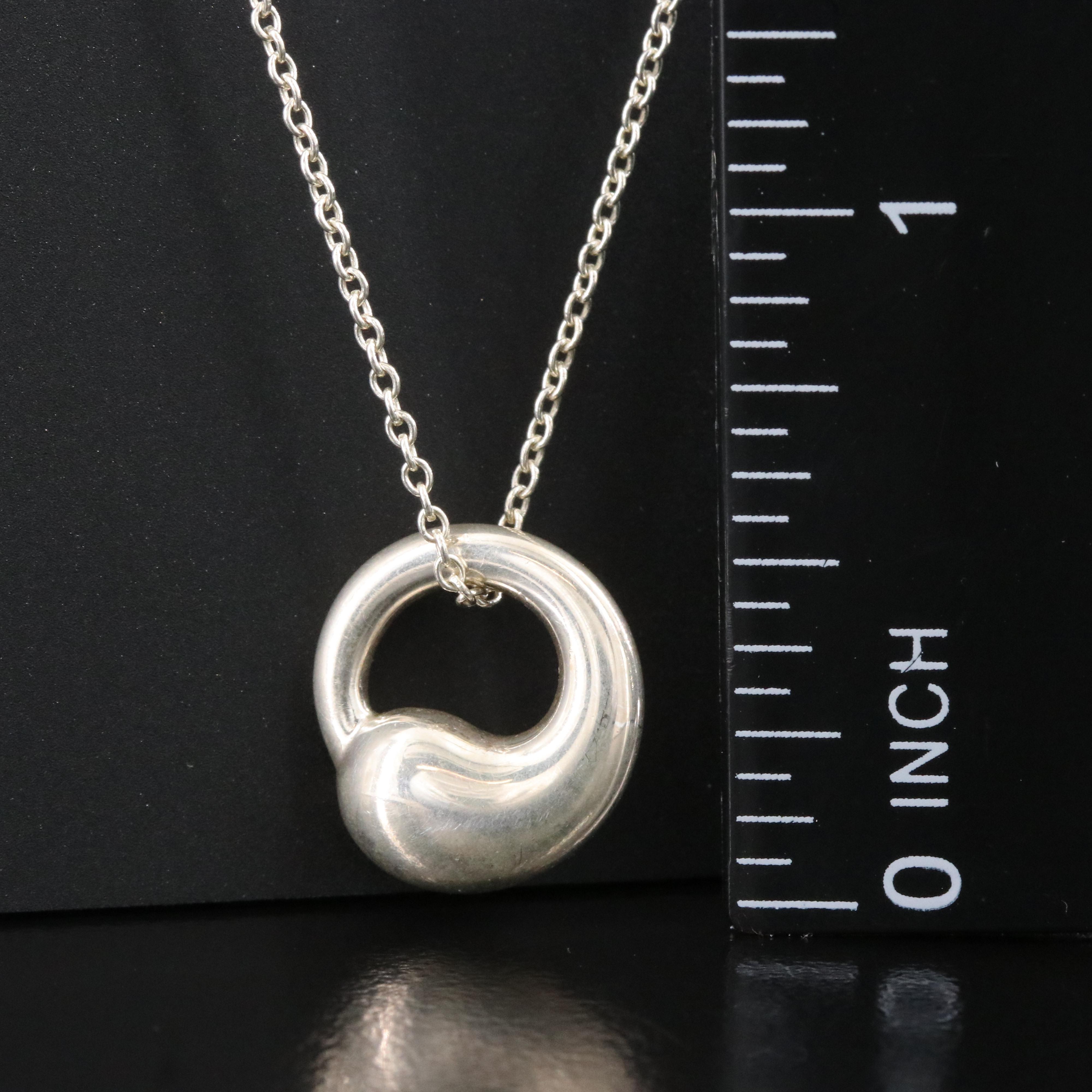 Elsa Peretti for Tiffany & Co. Eternal Circle Sterling Pendant Necklace