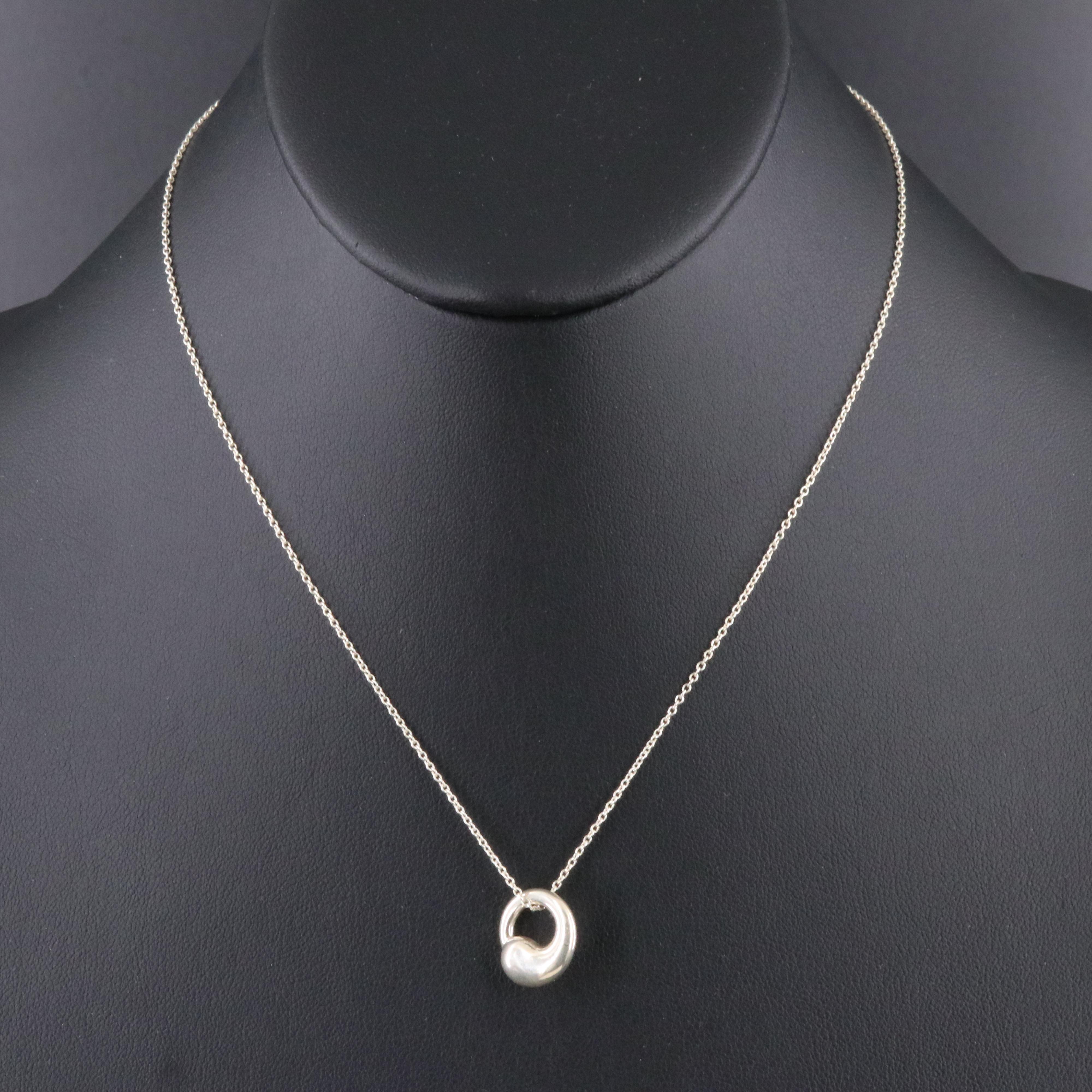 Elsa Peretti for Tiffany & Co. Eternal Circle Sterling Pendant Necklace