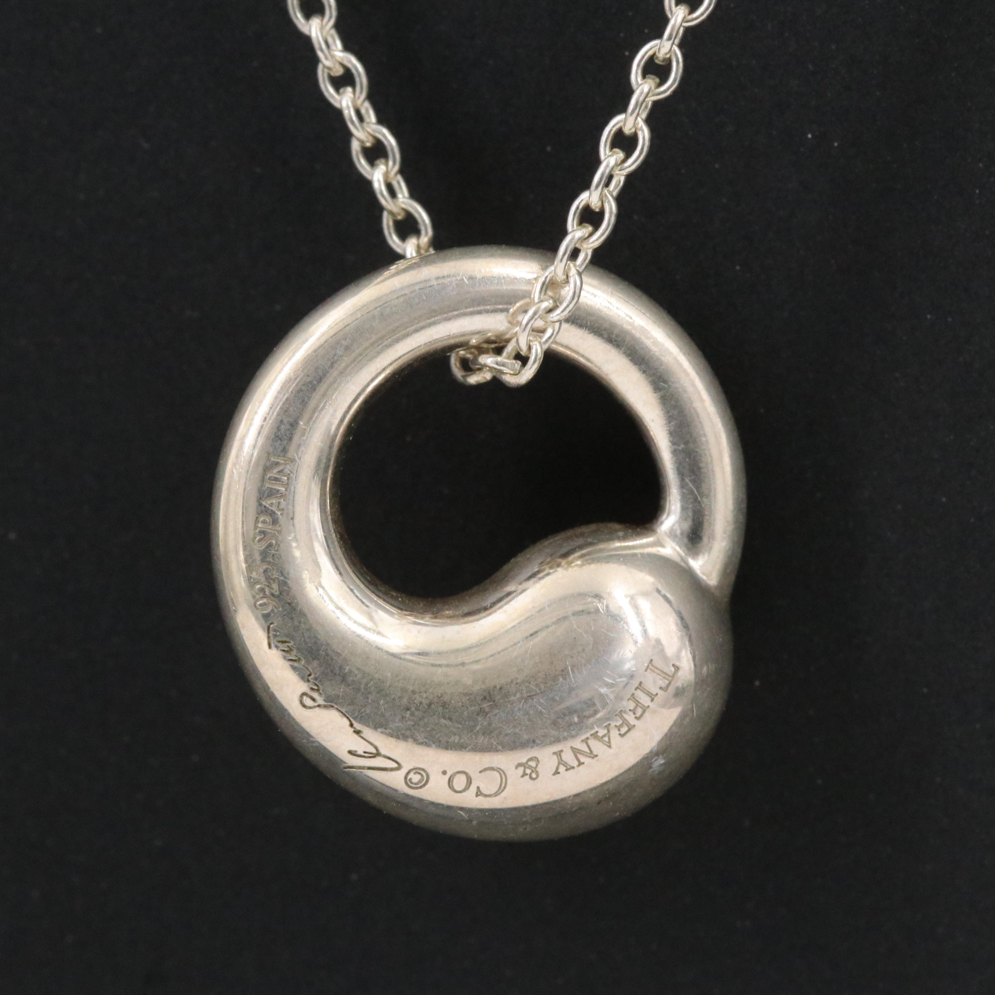 Elsa Peretti for Tiffany & Co. Eternal Circle Sterling Pendant Necklace