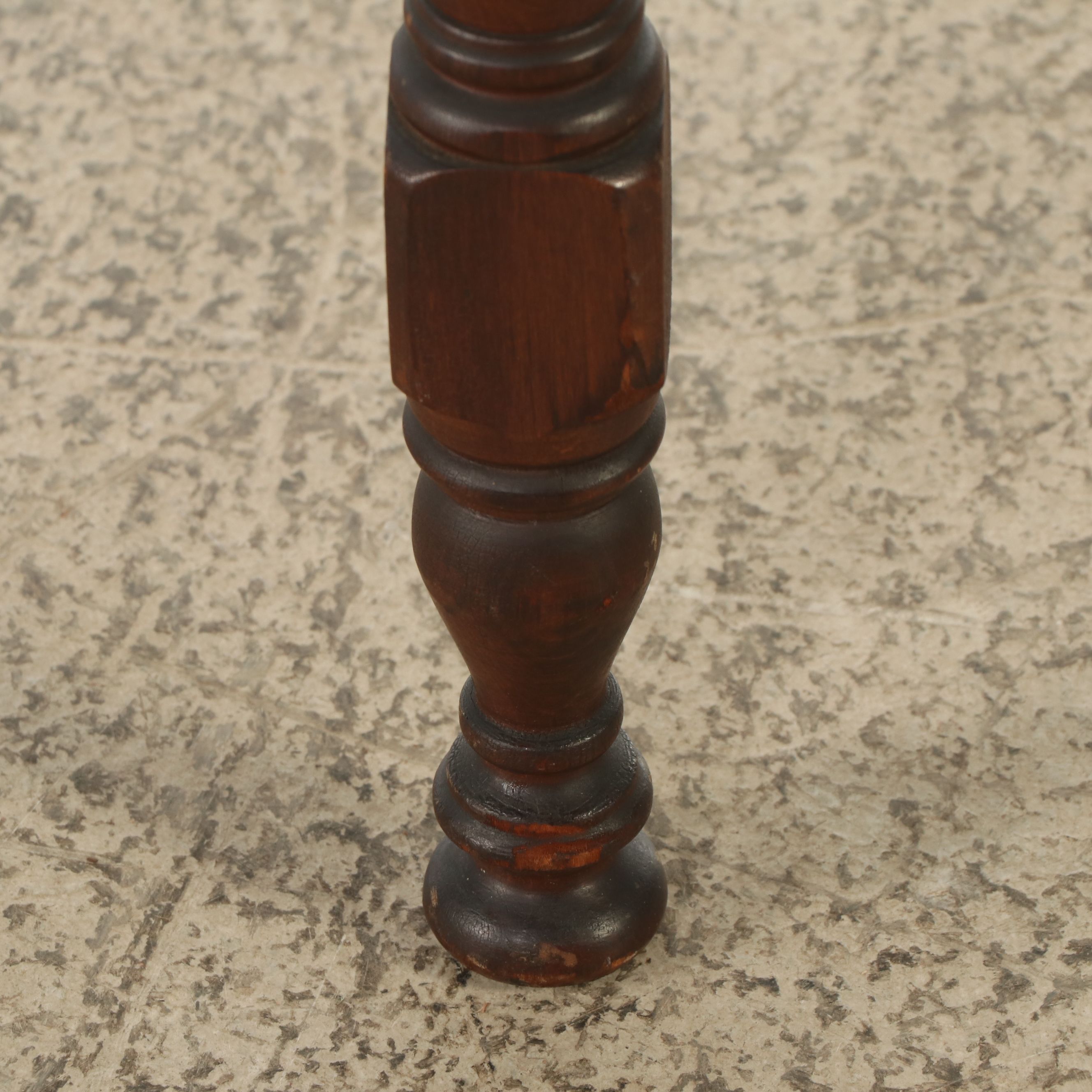 Late Victorian Style Demilune Table with Inlaid Wood Top