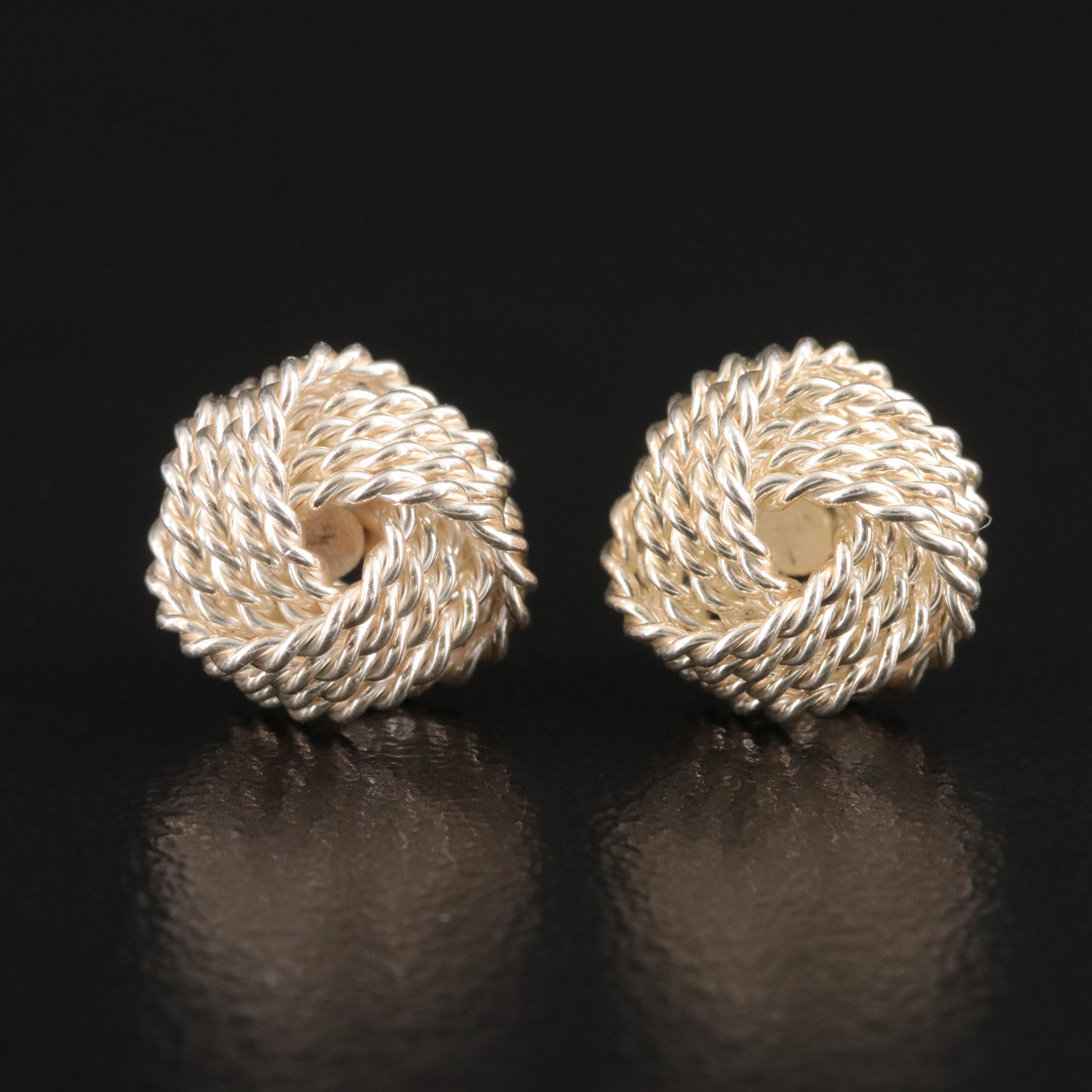 Tiffany & Co. Sterling Twist Knot Earrings