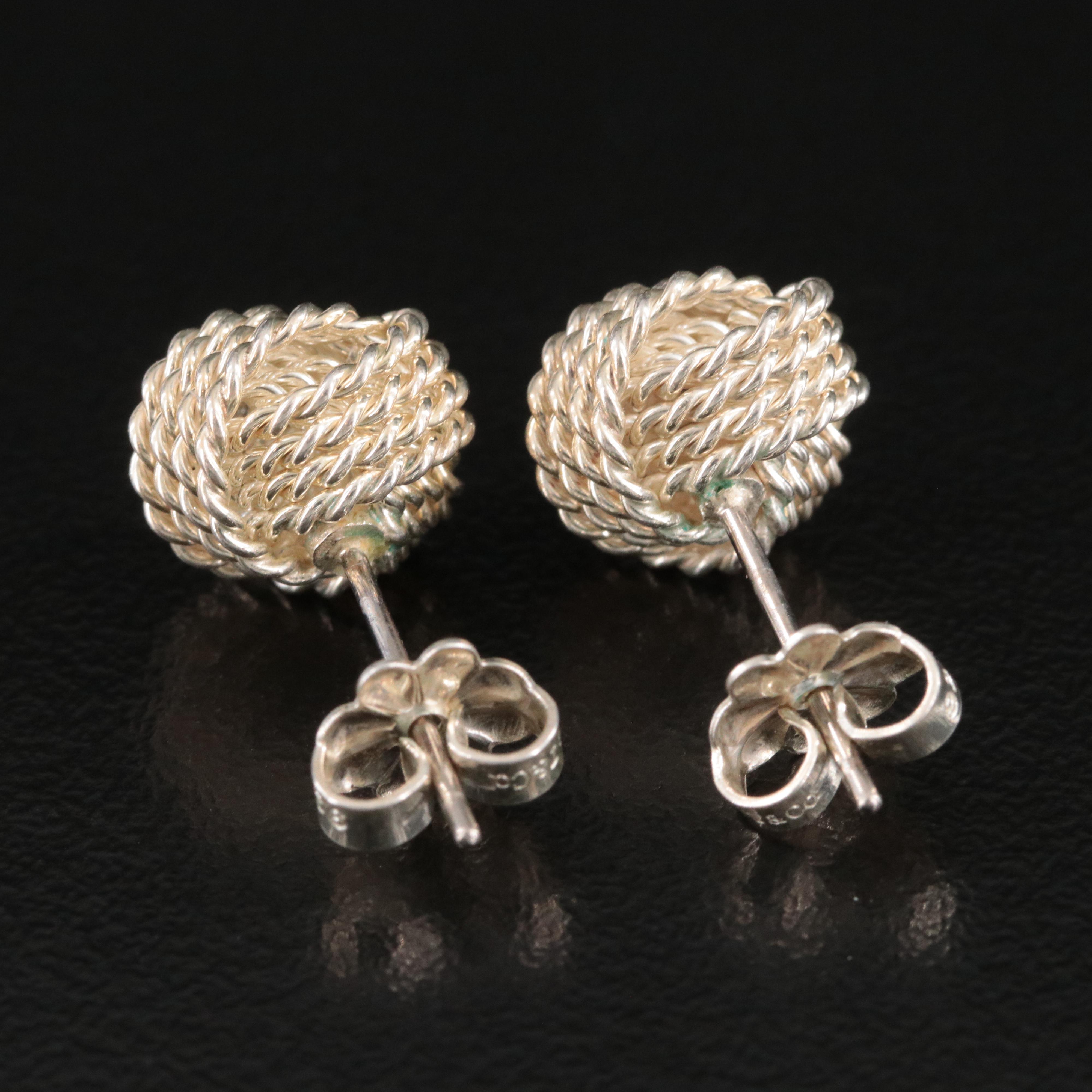 Tiffany & Co. Sterling Twist Knot Earrings