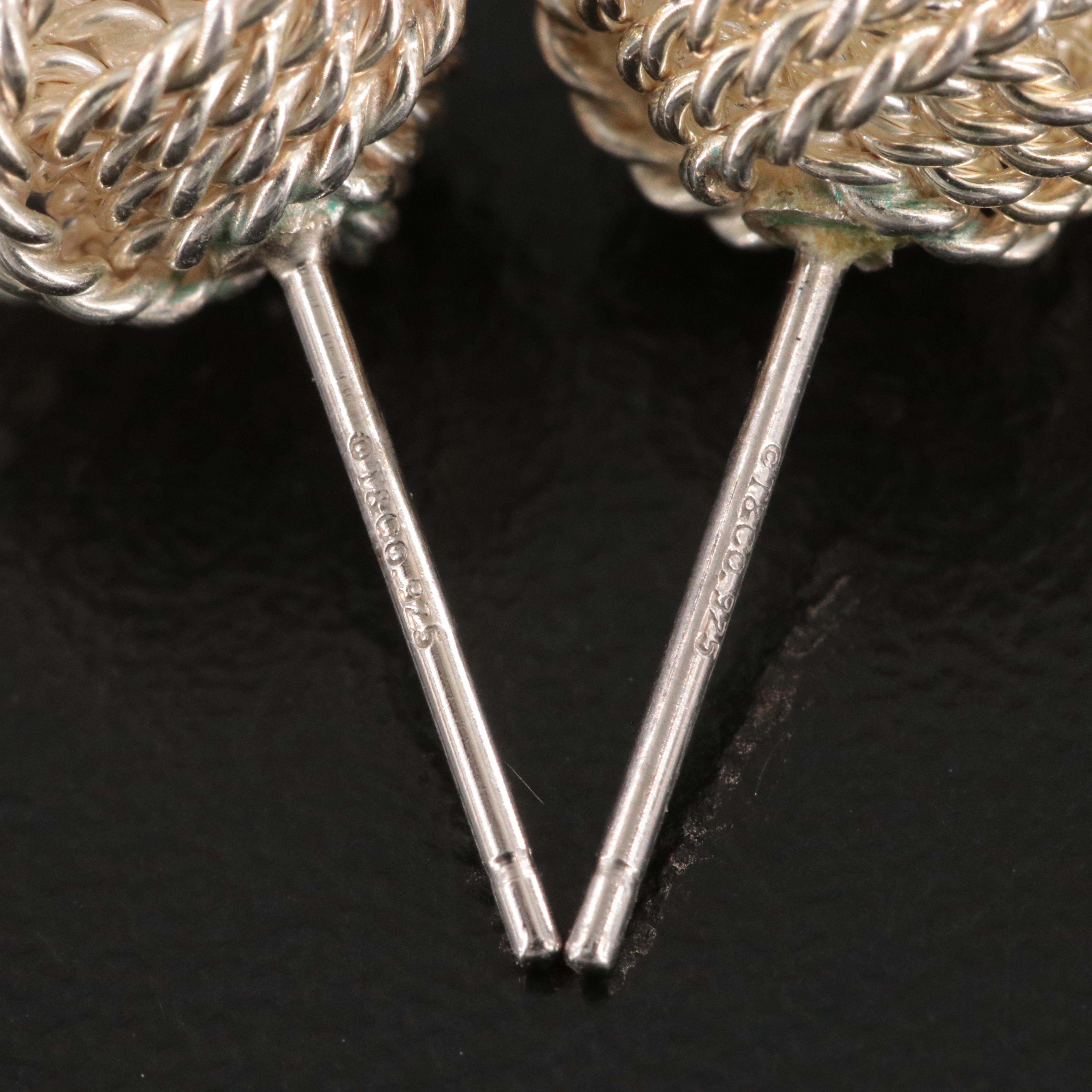 Tiffany & Co. Sterling Twist Knot Earrings