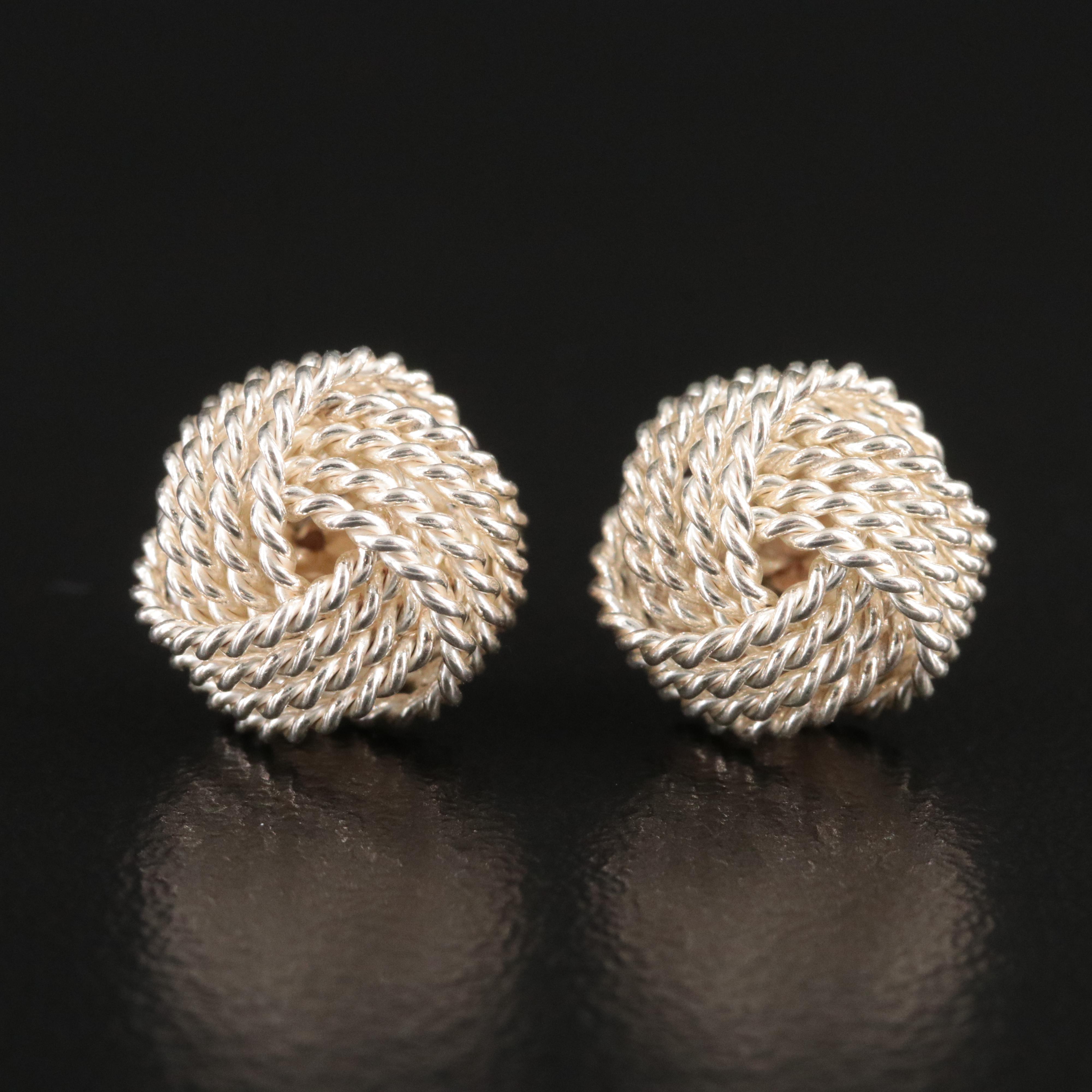 Tiffany & Co. Sterling Twist Knot Earrings