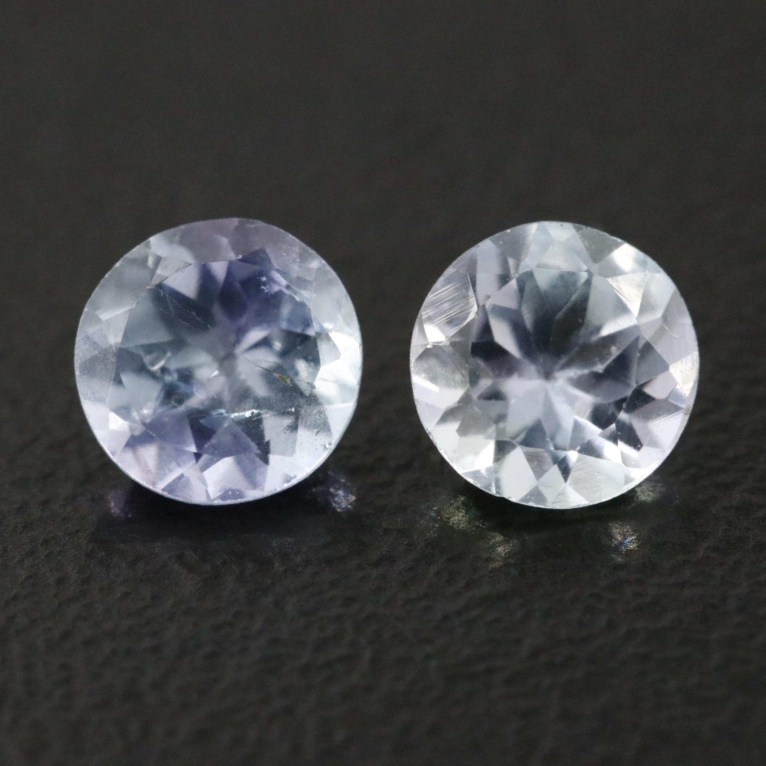 Loose 1.29 CTW Tanzanite Pair