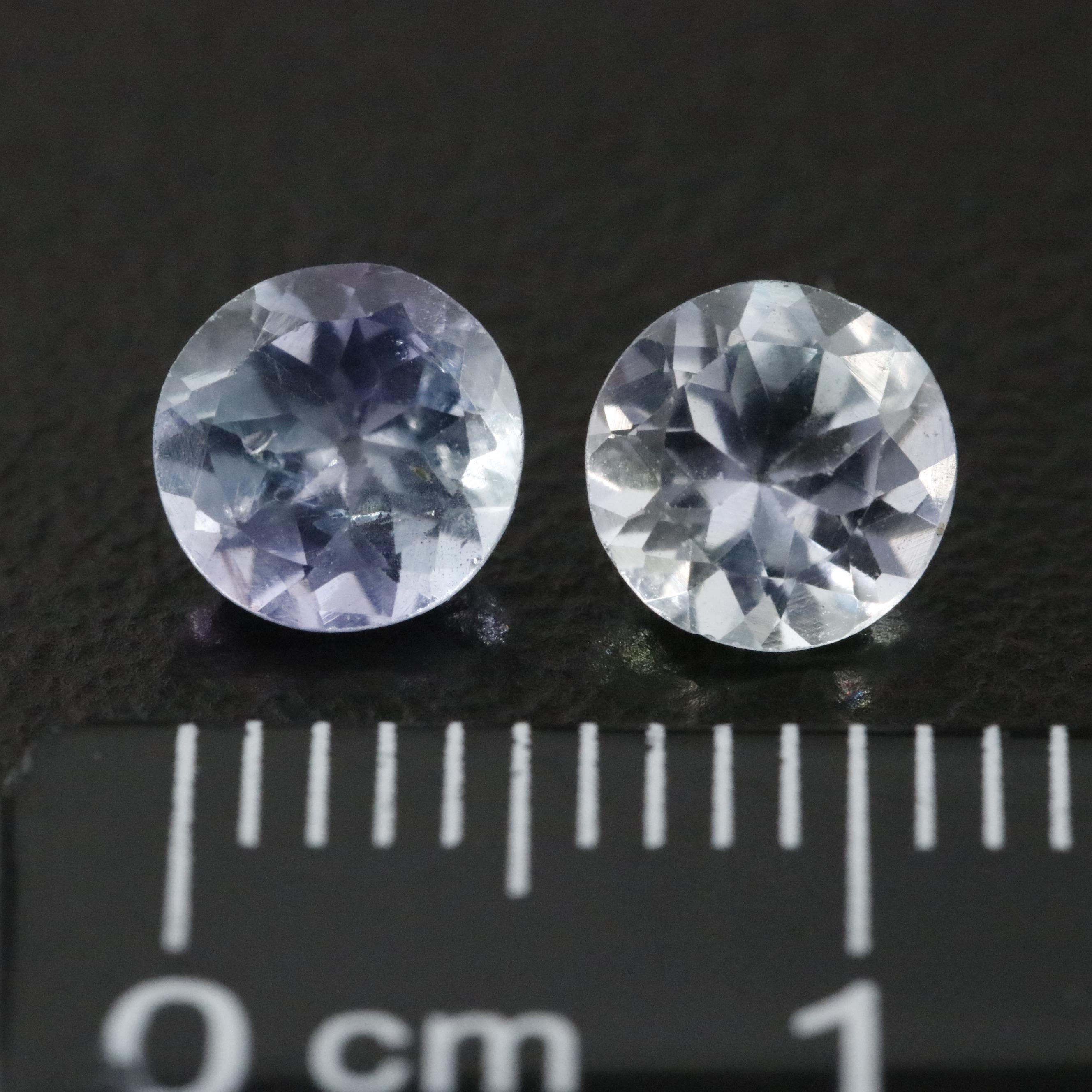 Loose 1.29 CTW Tanzanite Pair