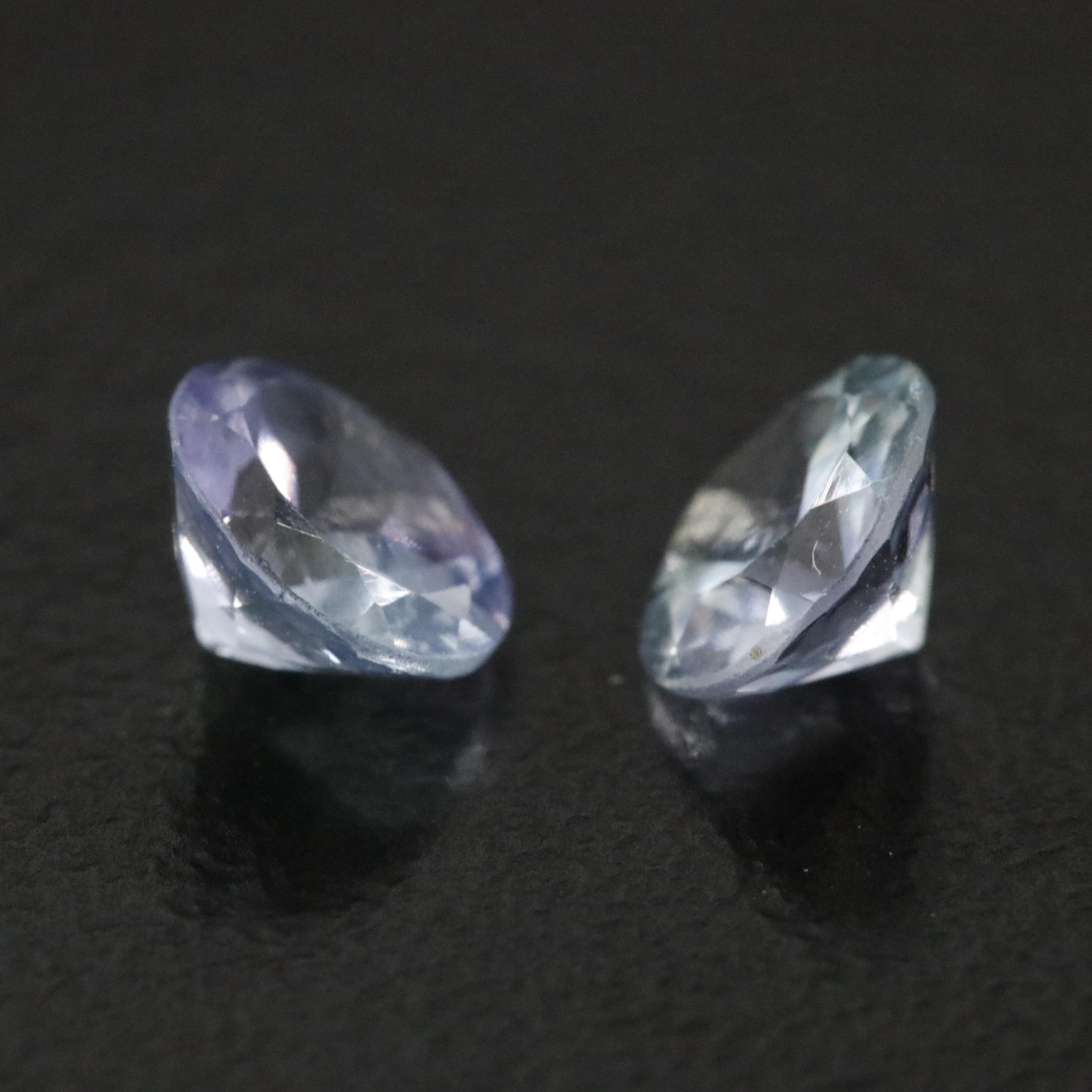 Loose 1.29 CTW Tanzanite Pair