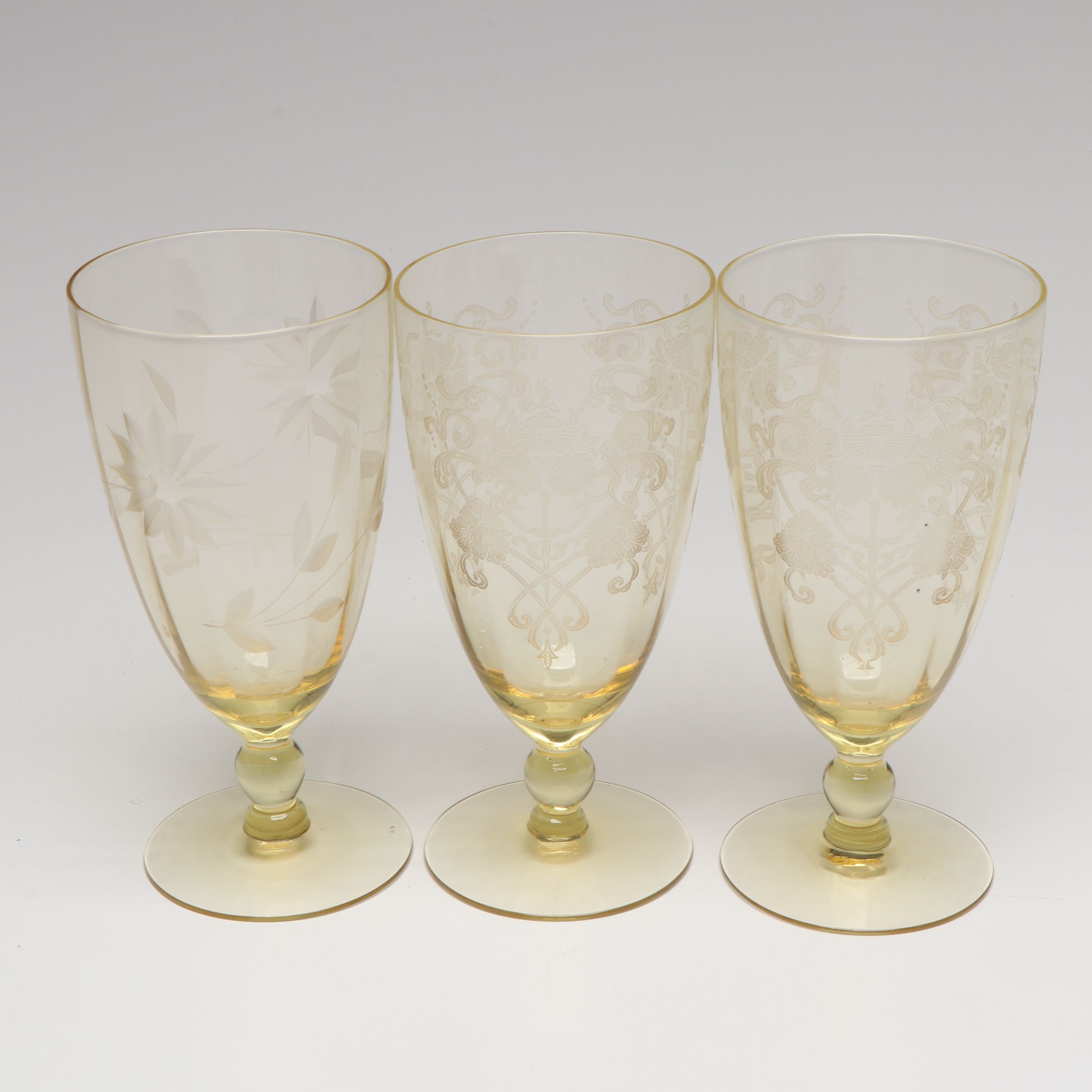 Federal Glass "Normandie" Iridescent Creamer and Sugar, More Depression Glass