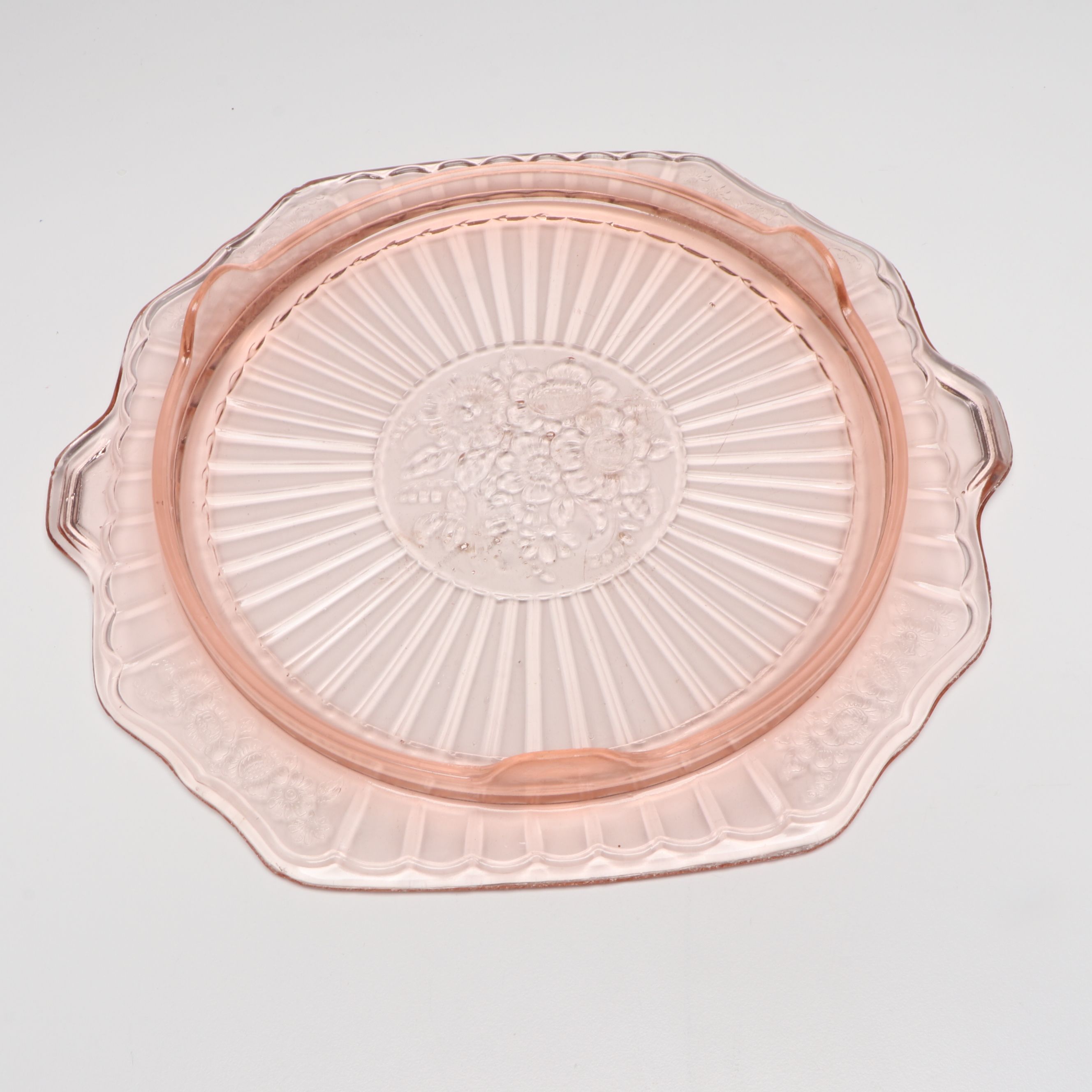 Federal Glass "Normandie" Iridescent Creamer and Sugar, More Depression Glass