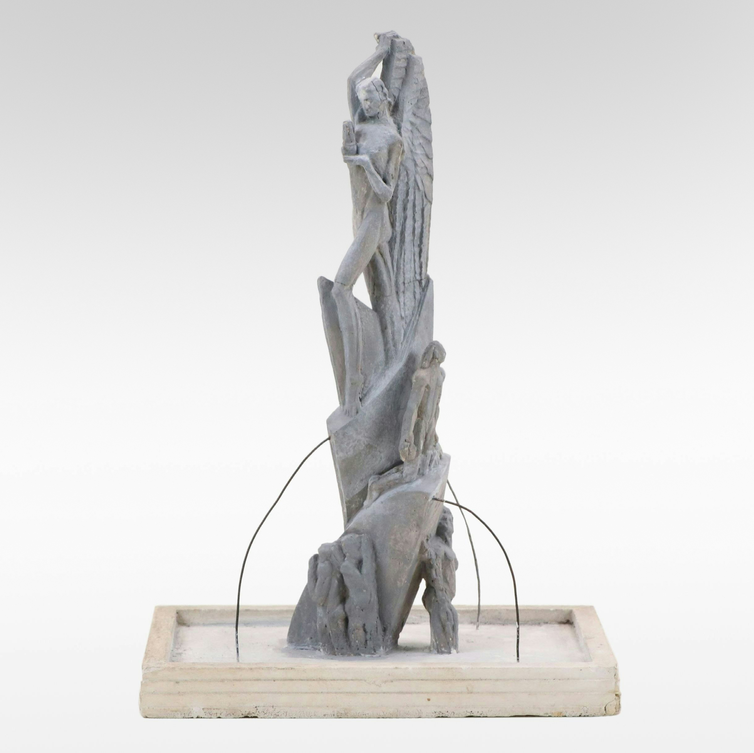 Ivan Meštrović Painted Plaster Model for Fountain, Circa 1940s