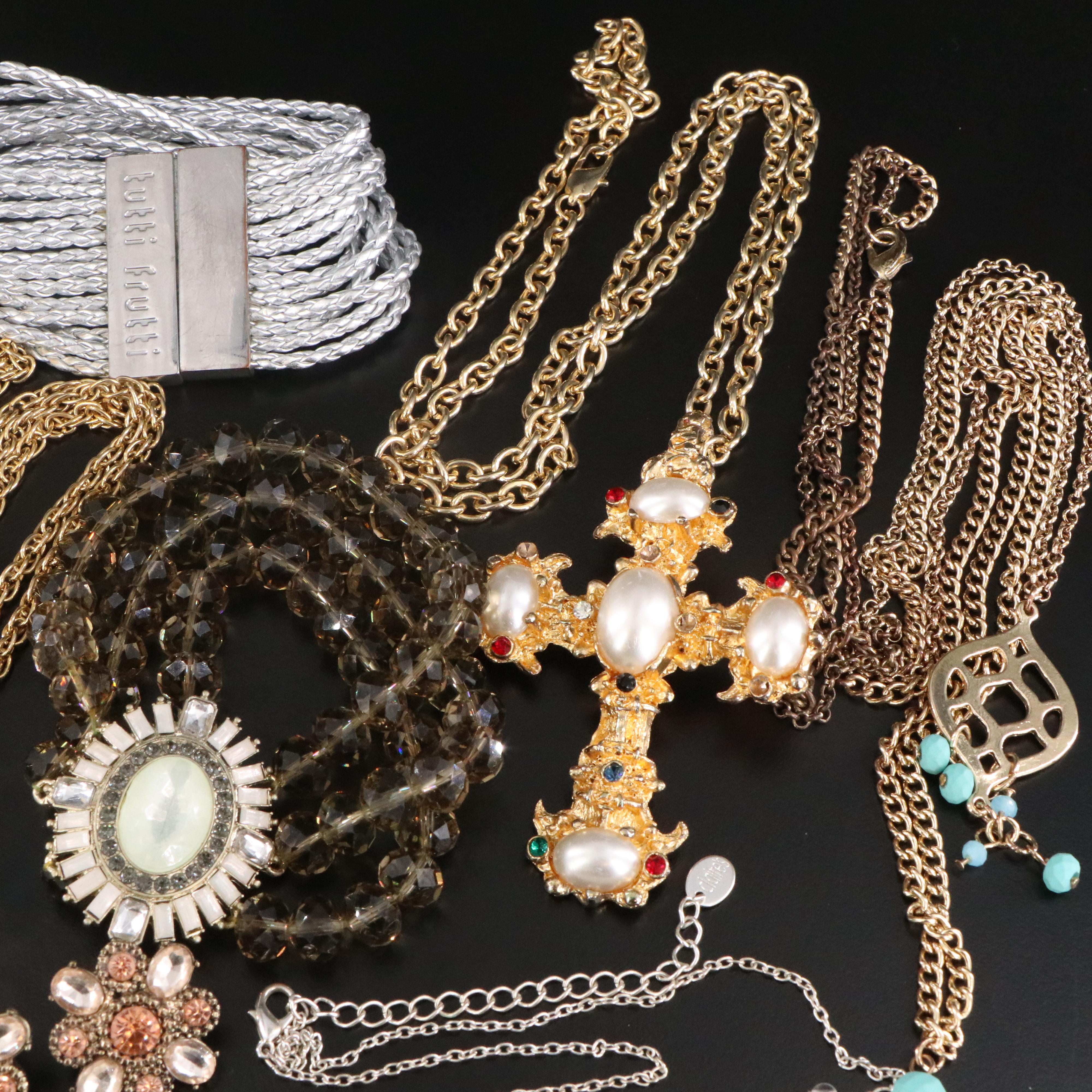 Jewelry Collection Featuring Rhinestones and Faux Pearls