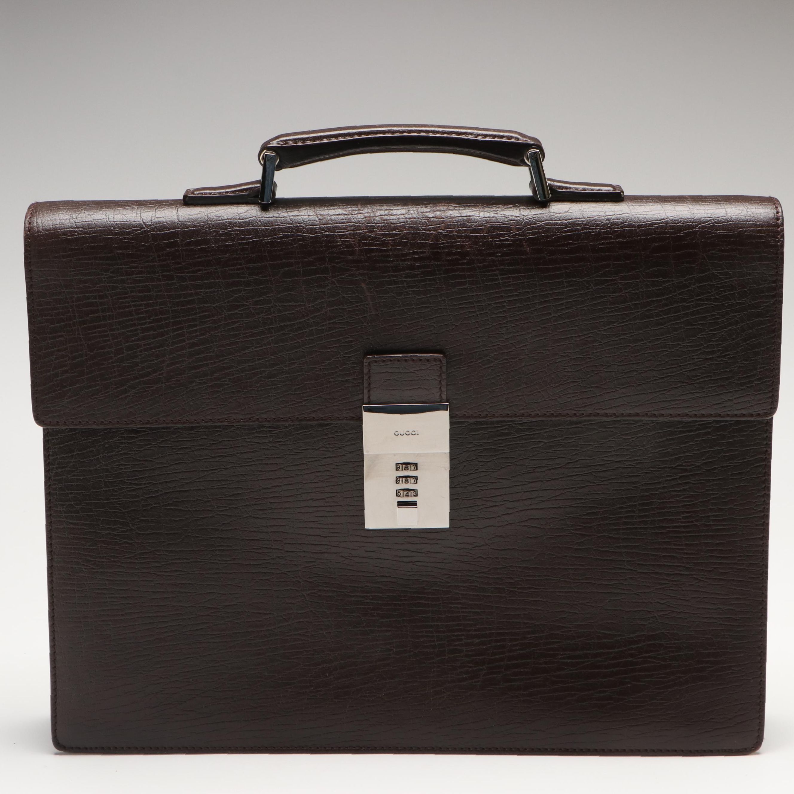Gucci Briefcase in Brown Leather