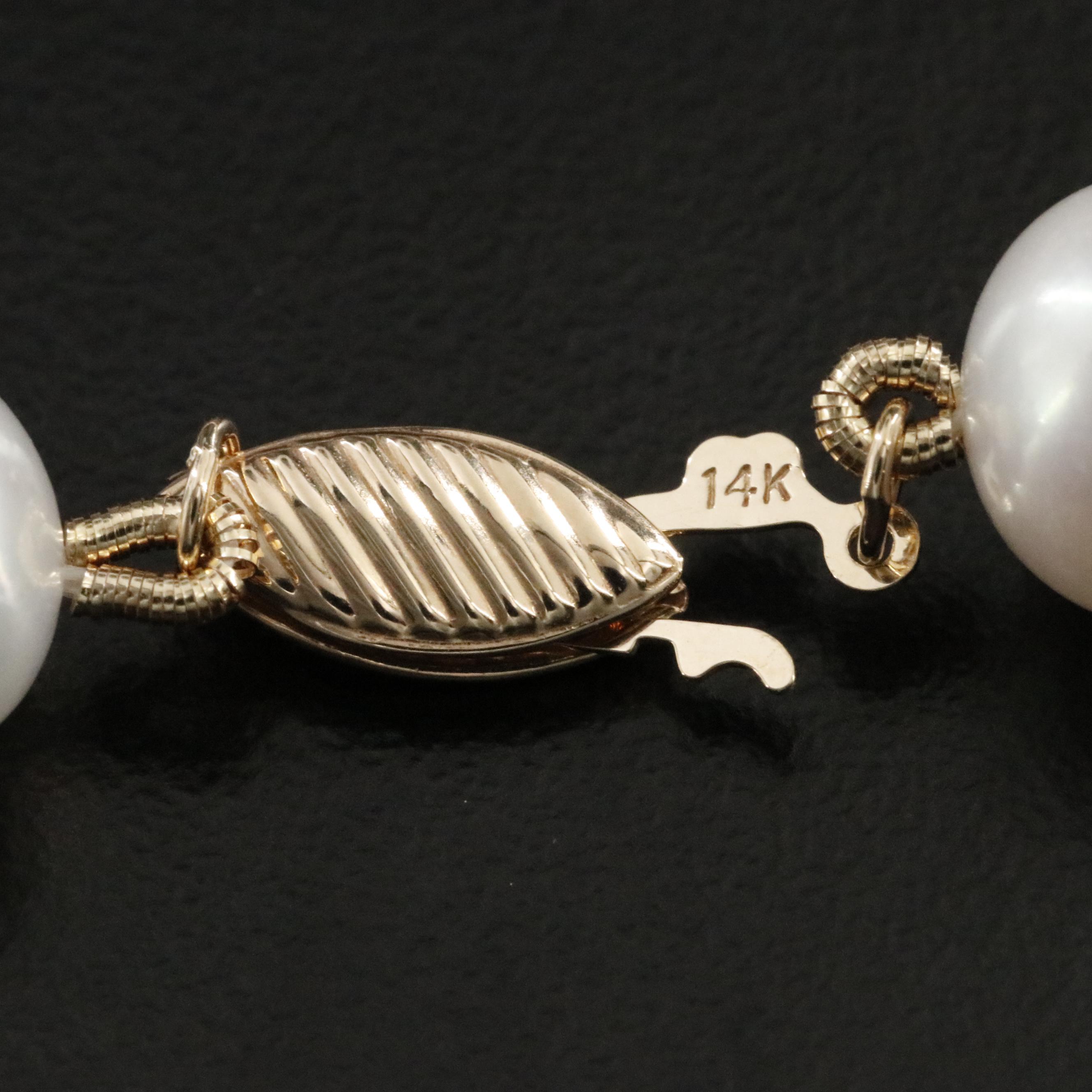 Pearl Necklace with 14K Clasp