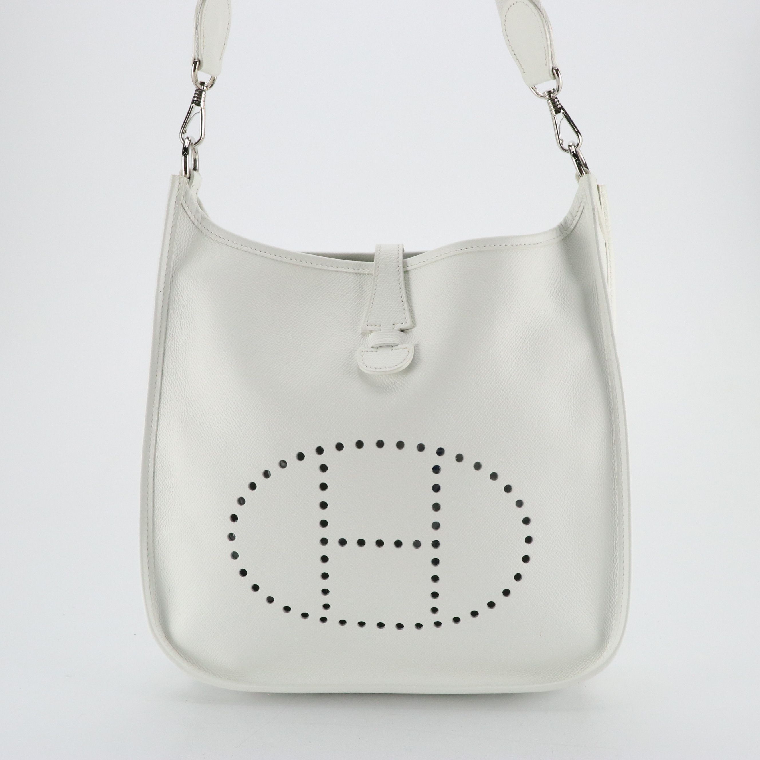 Hermès Evelyne 1 GM Bag in White Epsom Leather