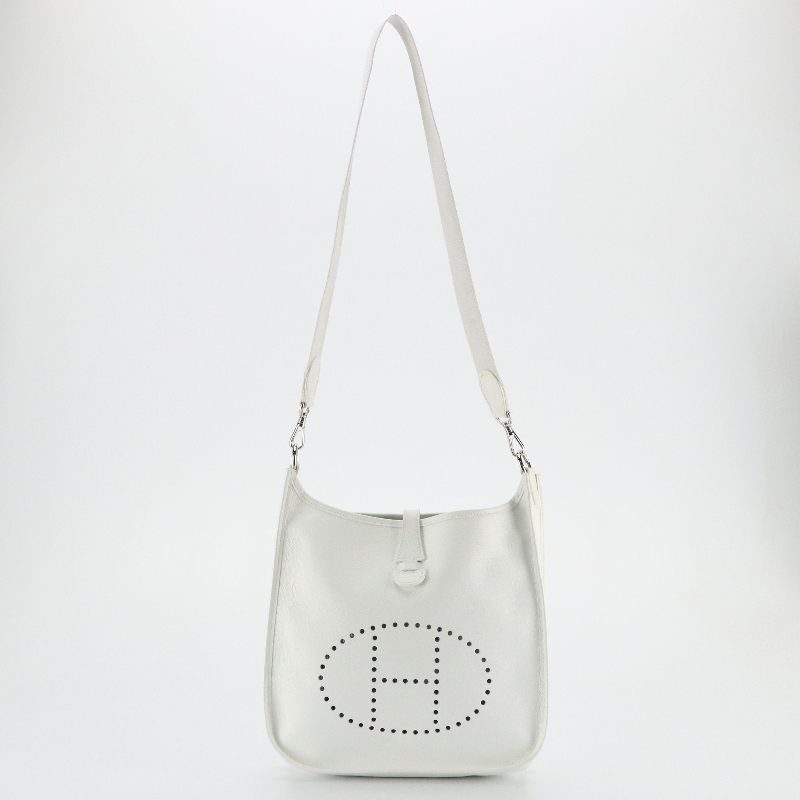Hermès Evelyne 1 GM Bag in White Epsom Leather