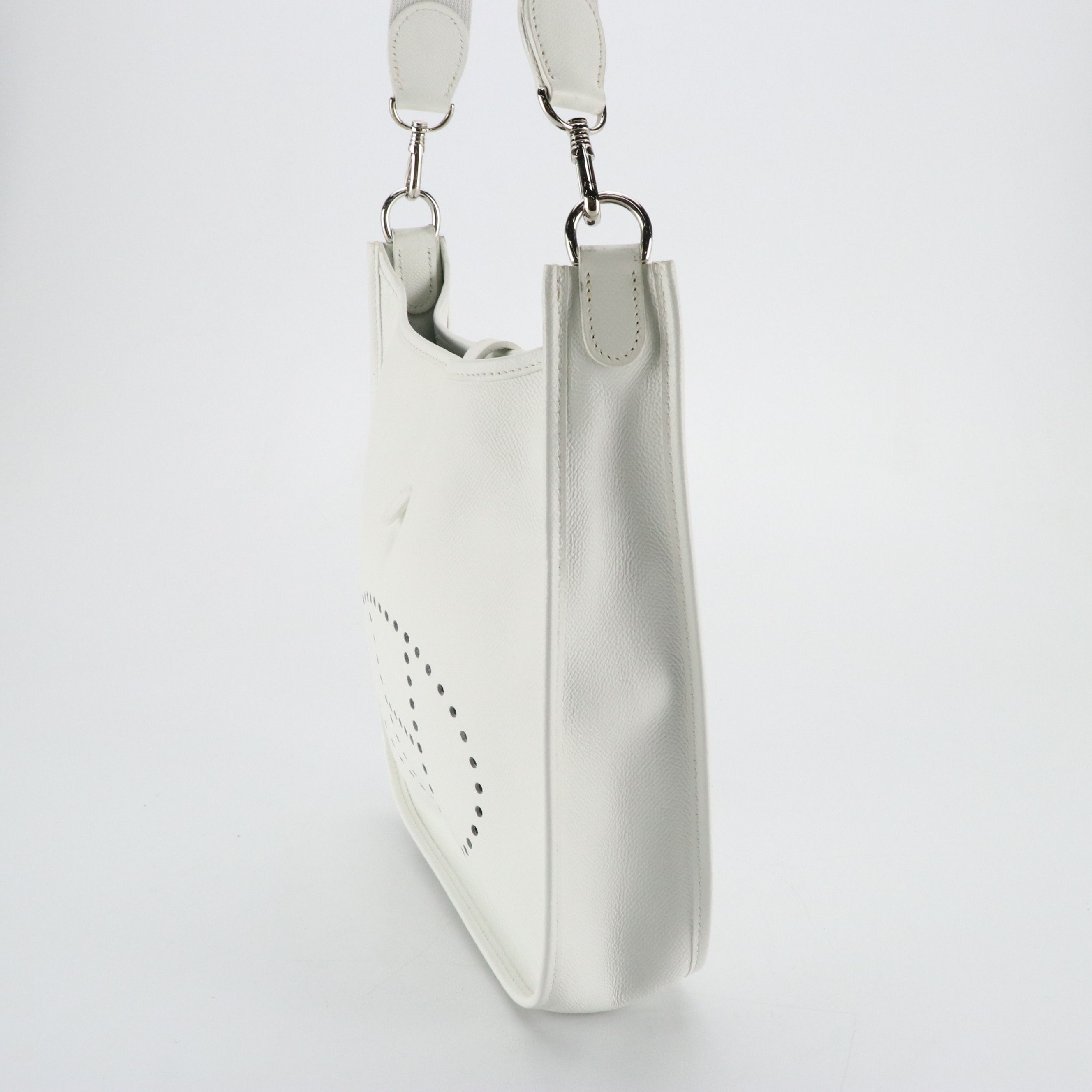 Hermès Evelyne 1 GM Bag in White Epsom Leather
