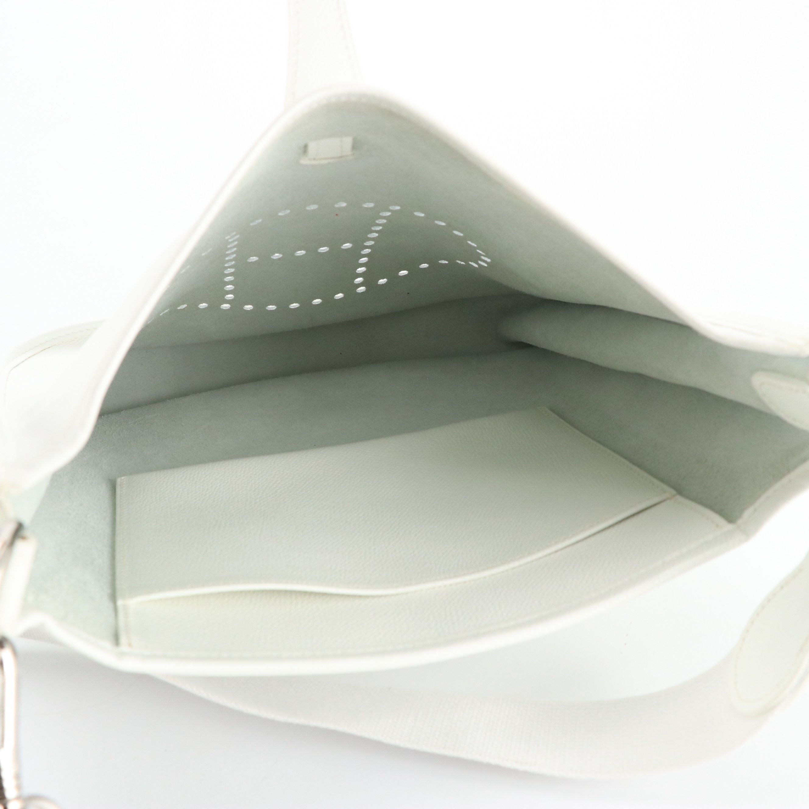Hermès Evelyne 1 GM Bag in White Epsom Leather