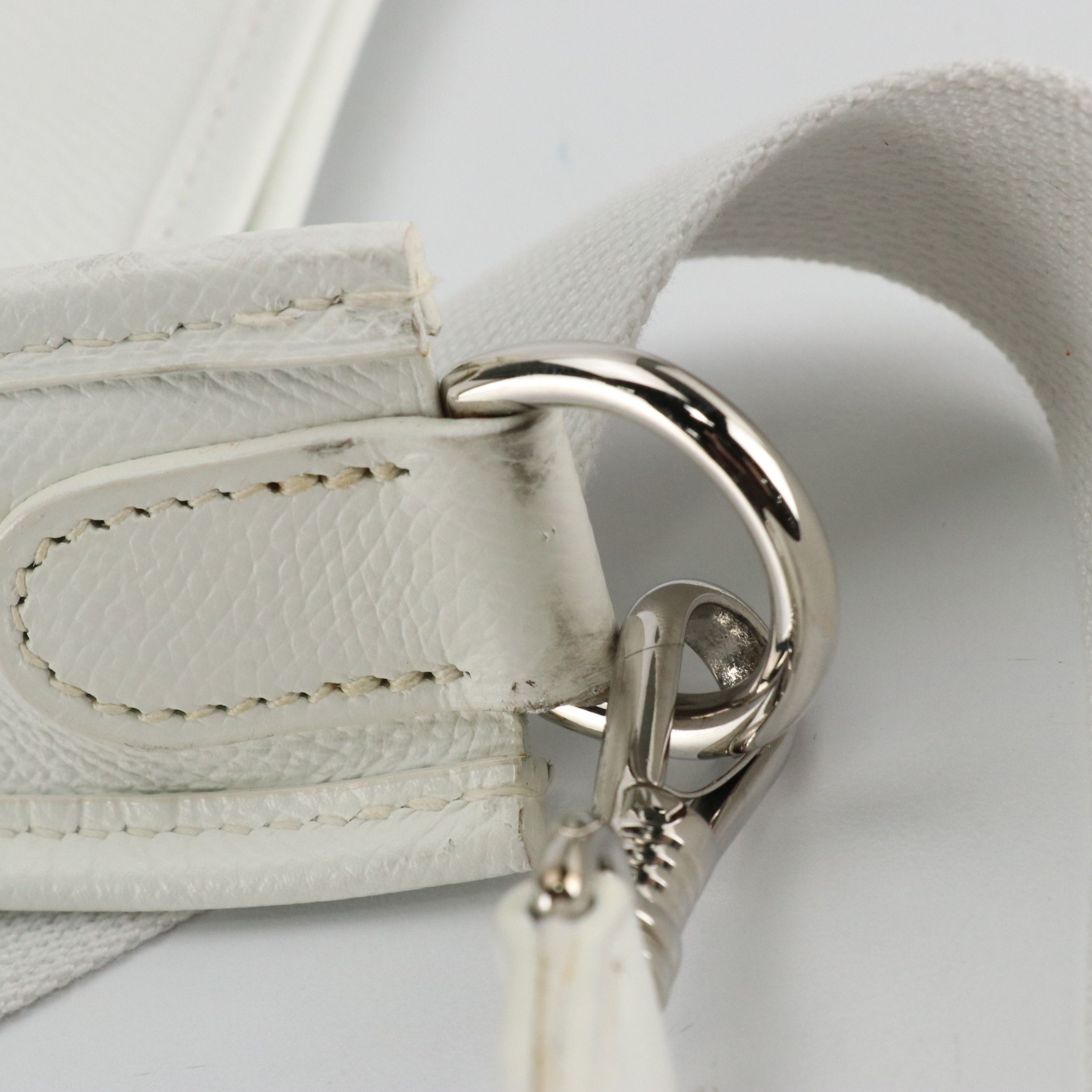 Hermès Evelyne 1 GM Bag in White Epsom Leather
