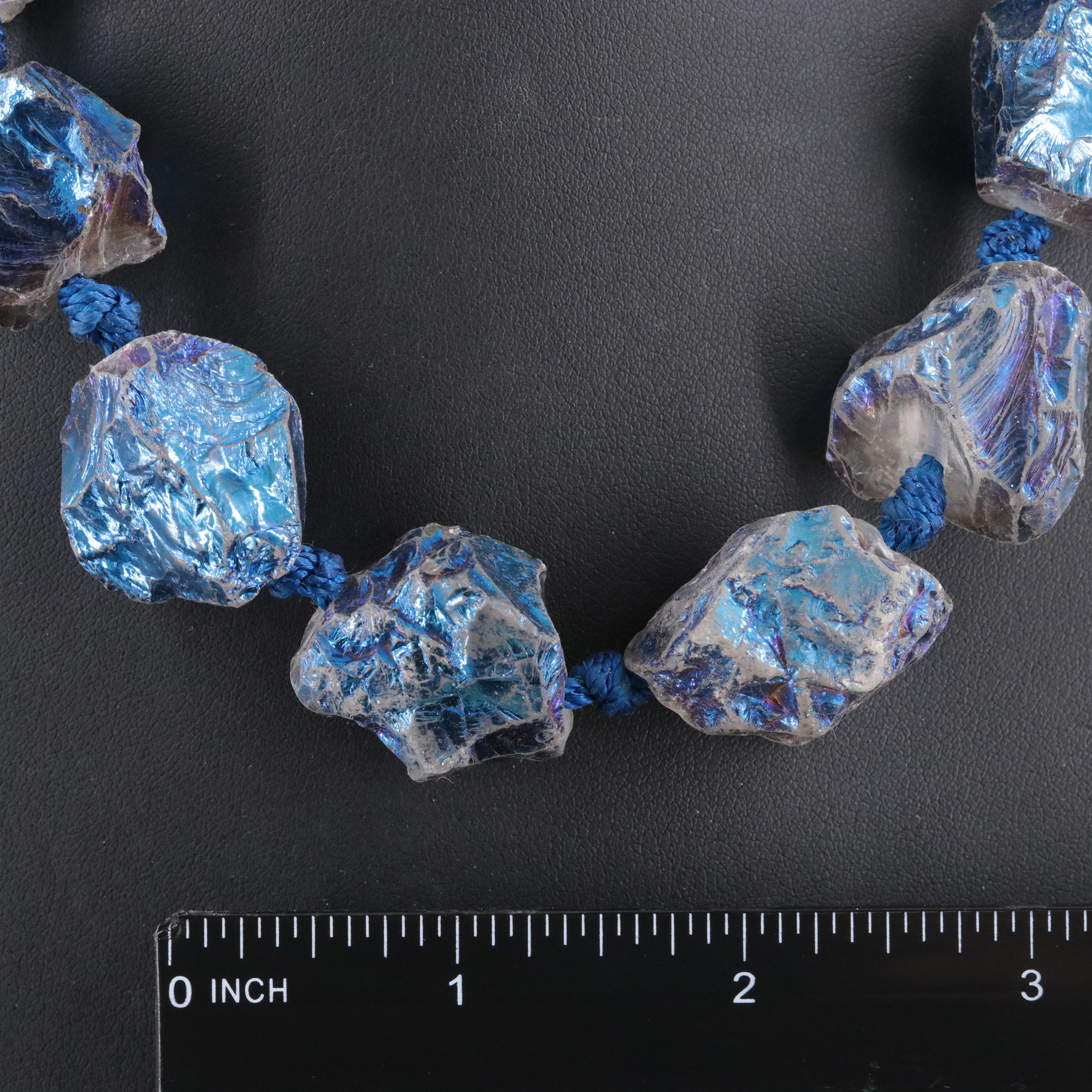 Topaz Bead Necklace with Crystal Accents