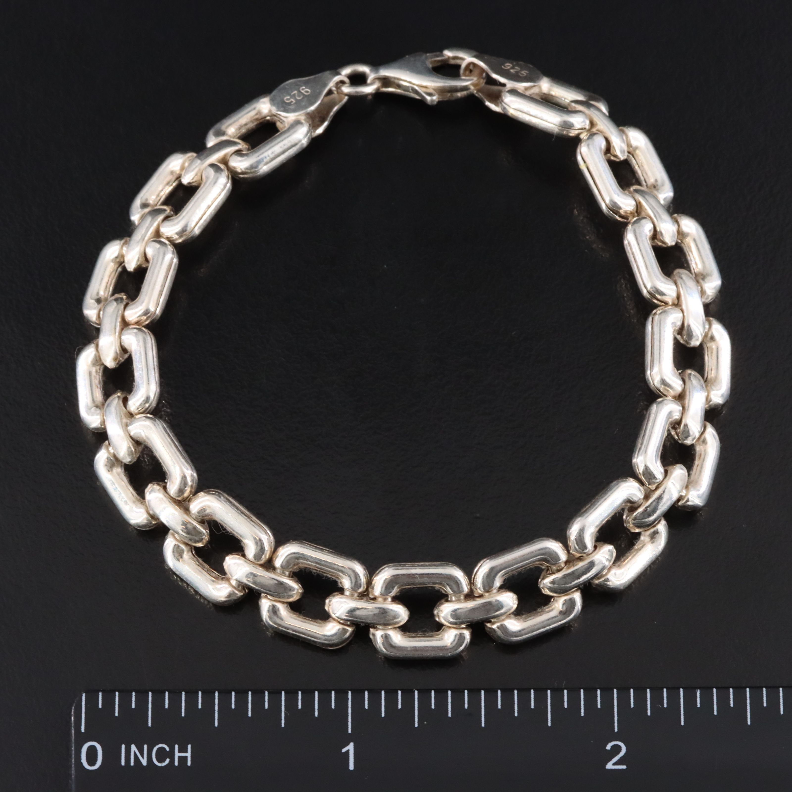Italian Sterling Square Chain Bracelet