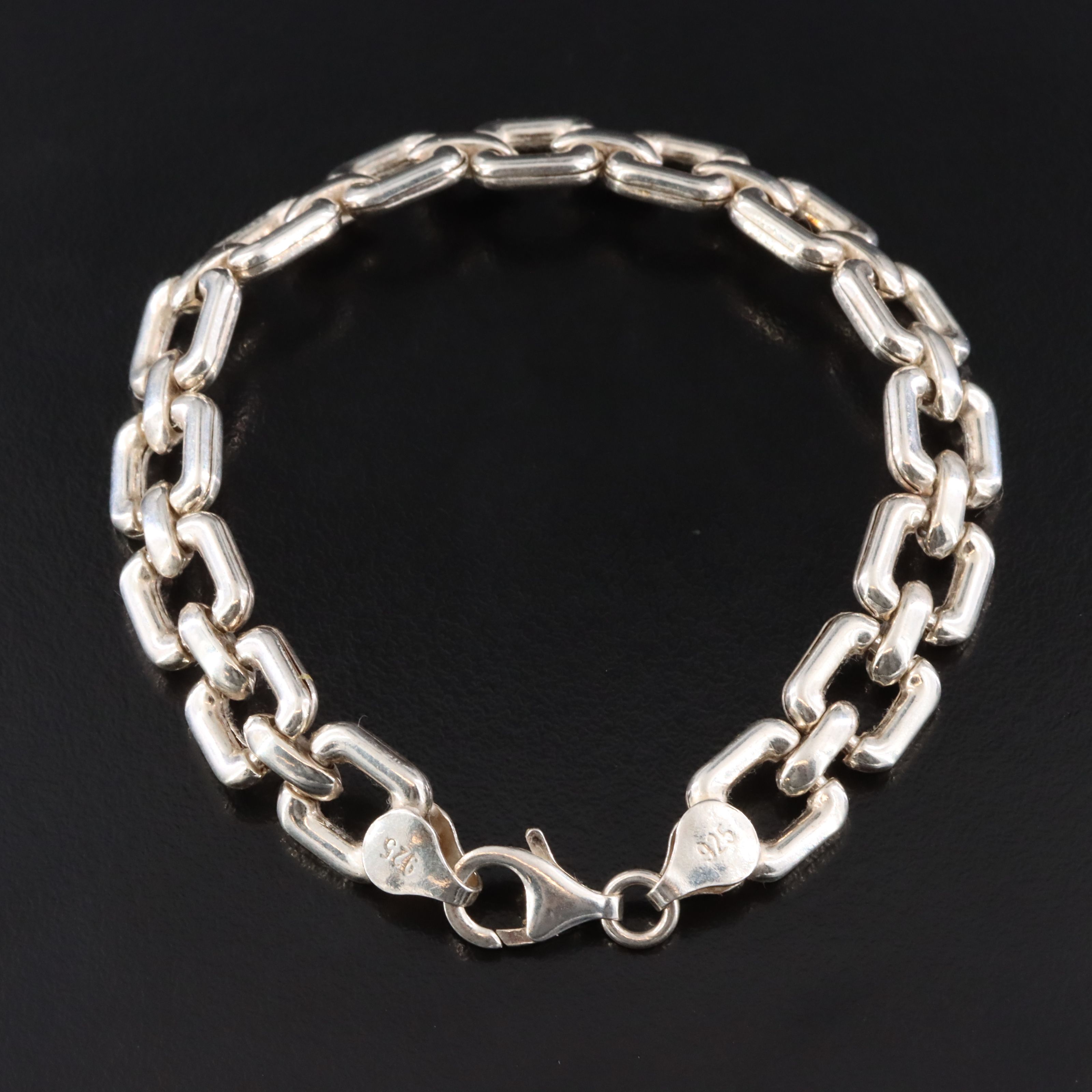 Italian Sterling Square Chain Bracelet