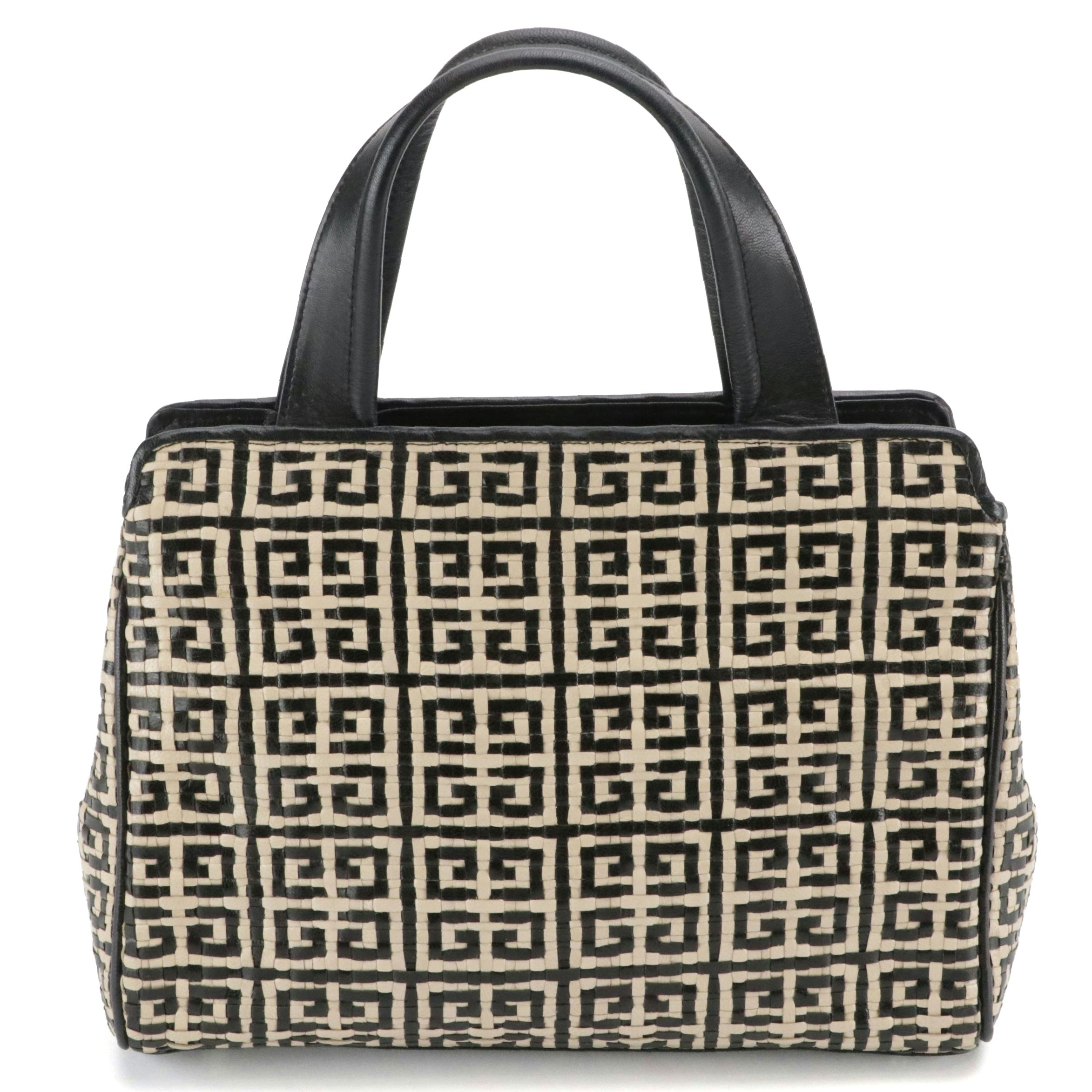 Givenchy Maroquinerie Woven Leather Top Handle Bag