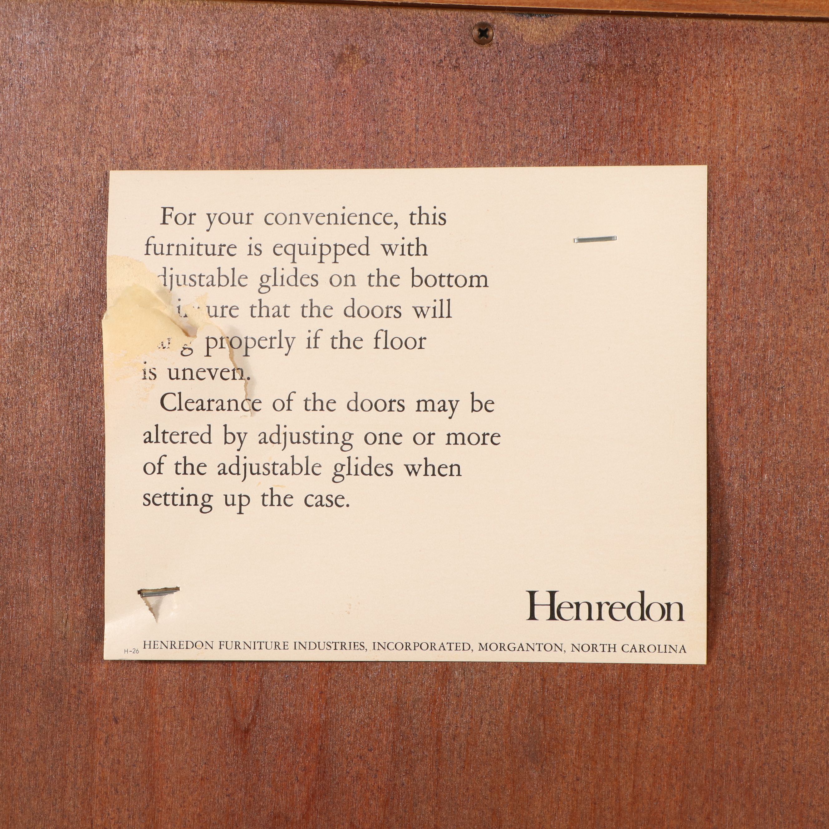 Henredon Oak Glass Front Campaign Style Display Cabinet