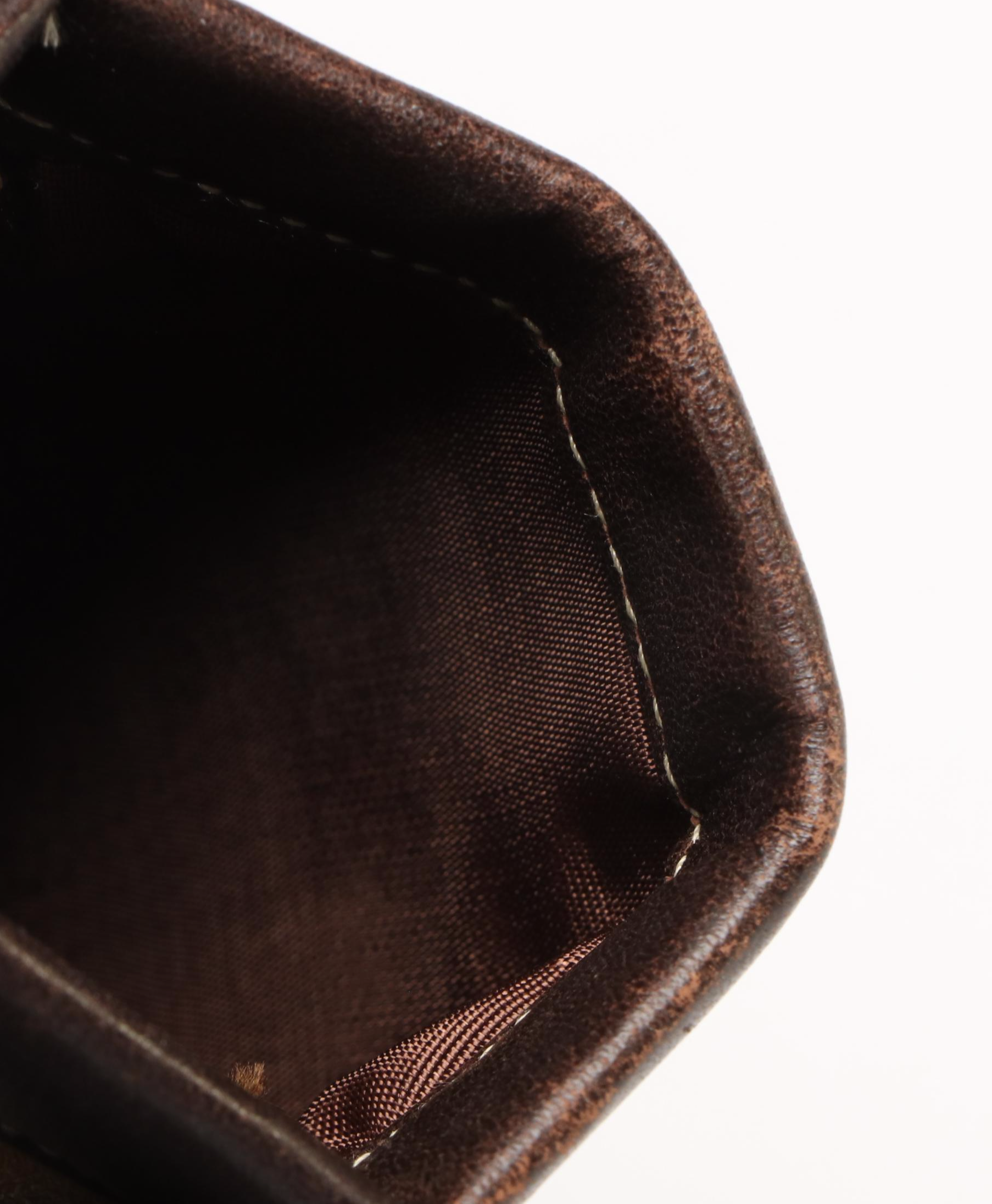 Lowe Sunglasses Case in Suede with Leather Trim